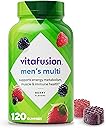 Vitafusion Adult Gummy Vitamin Supplement for Men, Berry Flavored, A, C, D, E, B6, B12, Daily, 120 Count, 60 Day Supply