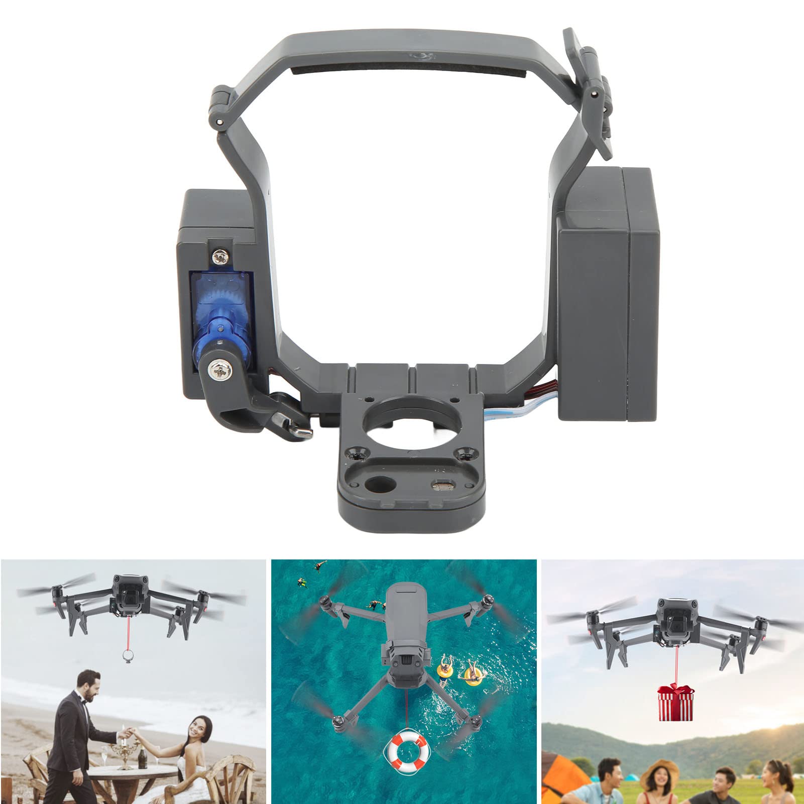 Drone Airdrop System, Durevole Airdrop in ABS con Carrello di Atterraggio per 3