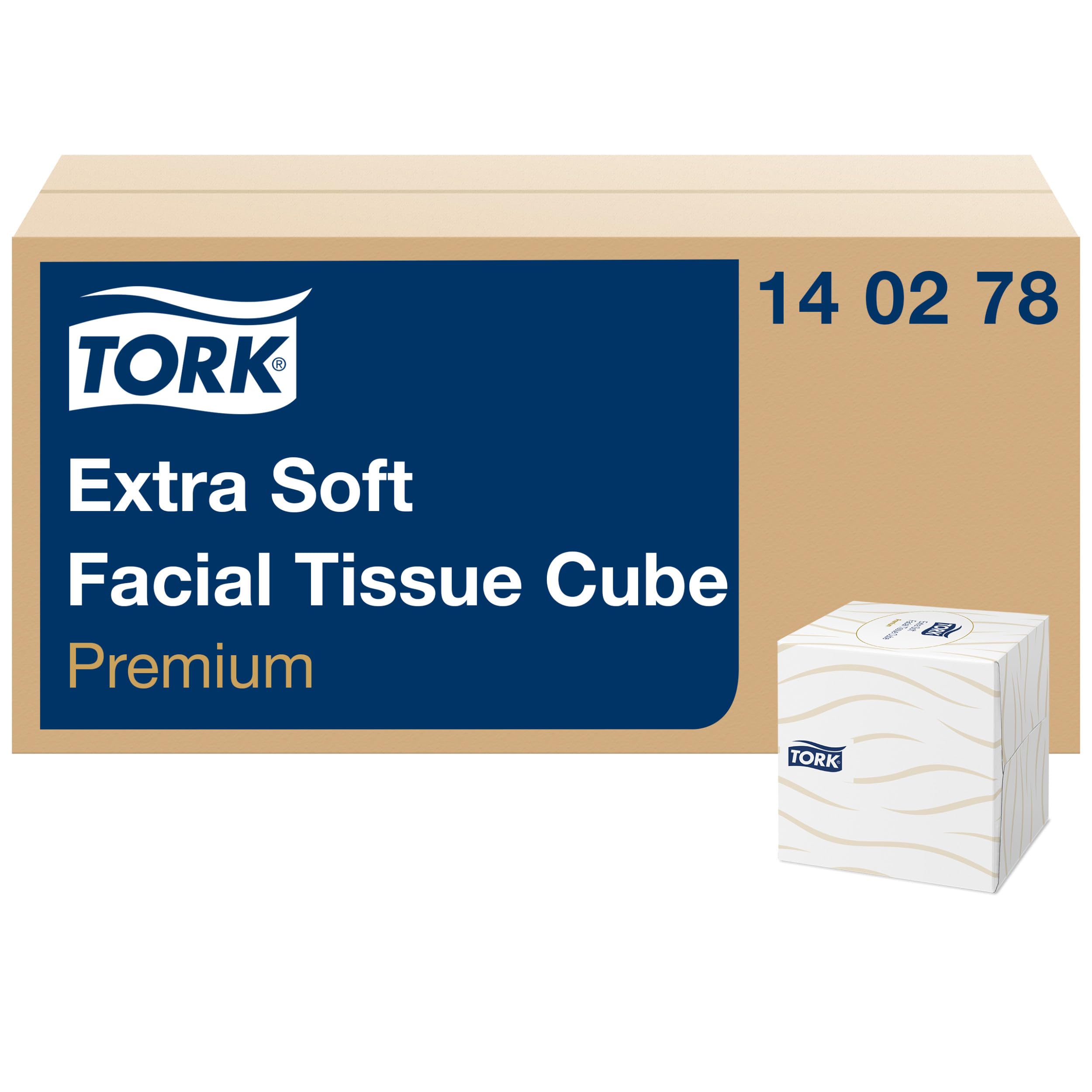 Tork Soft Facial Tissue Cube Box White, Premium, 2-ply, 100 Sheets, 140278