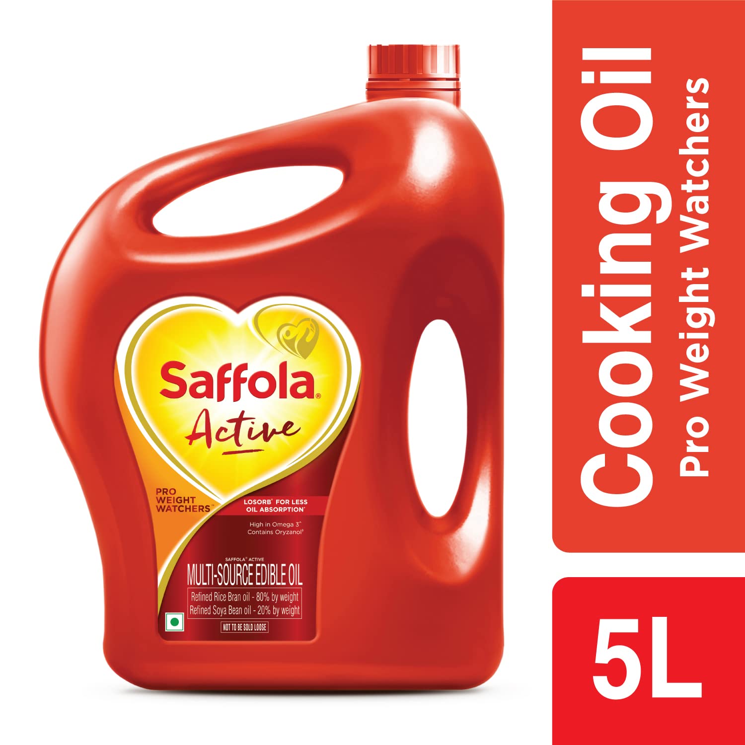 Saffola Active Refined Cooking oil Blend of Rice Bran & SoyaBean oil