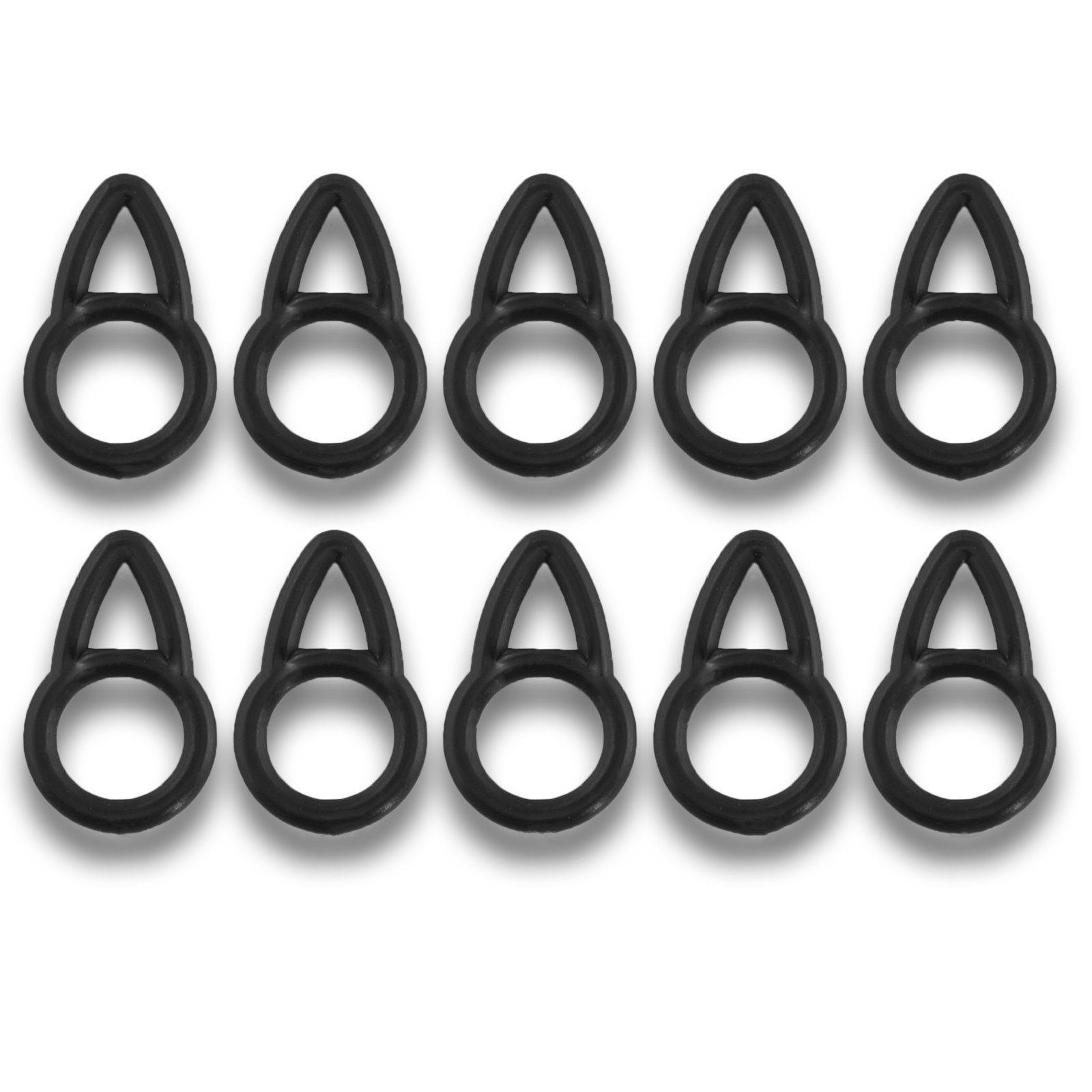 Bank Tackle Running Rig Ring Easy Run Rings Carp Pike Fishing Terminal Tackle 3 Colours (x 50 Pack, Black)