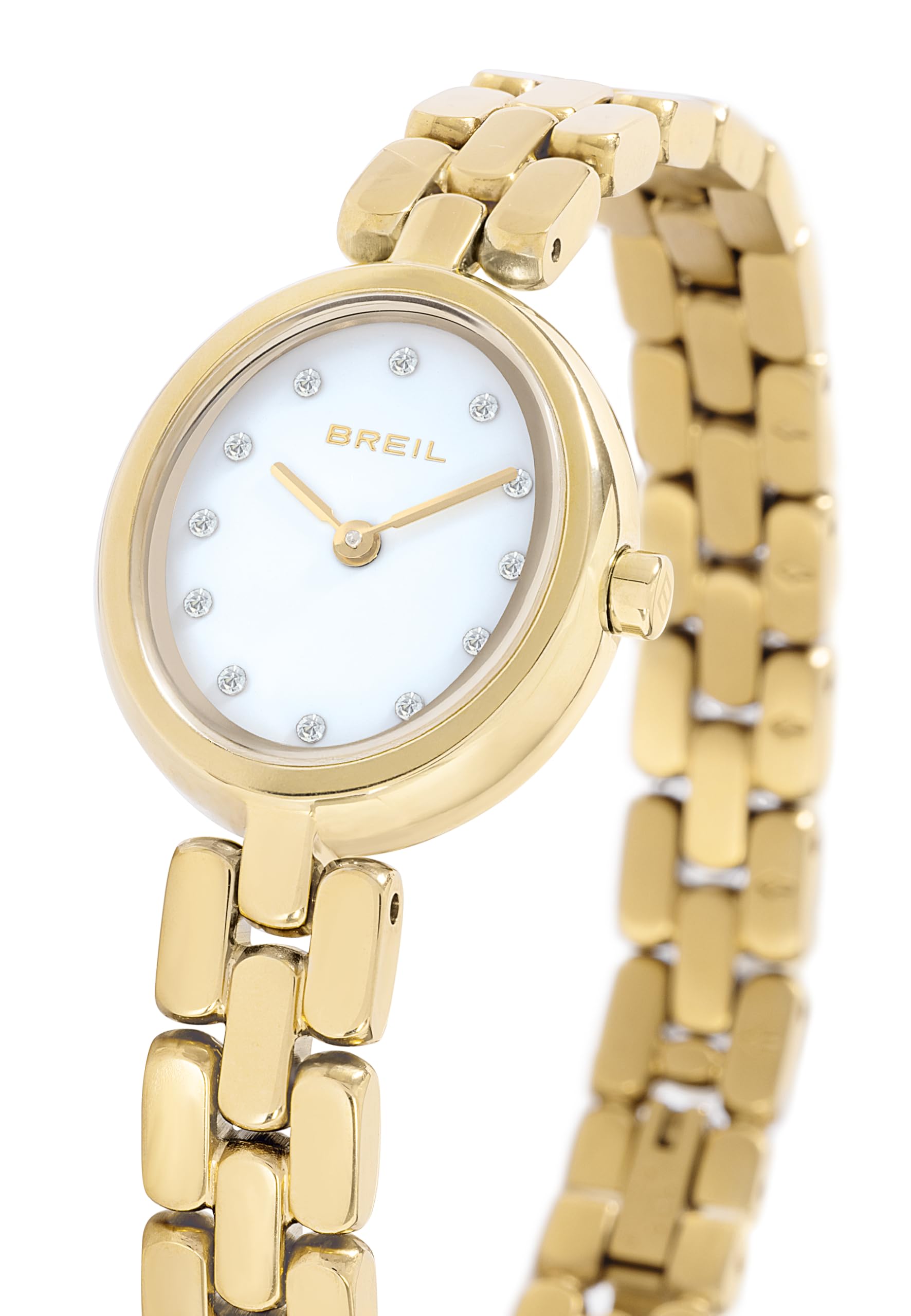 Breil, Collezione Eclat, Orologio Donna, Orologio Solo Tempo in Acciaio Lucido, Quadrante Bianco con Indici Cristallo, WR 5 ATM, Cassa Ovale 21x31,12 mm, Idea Regalo Donna