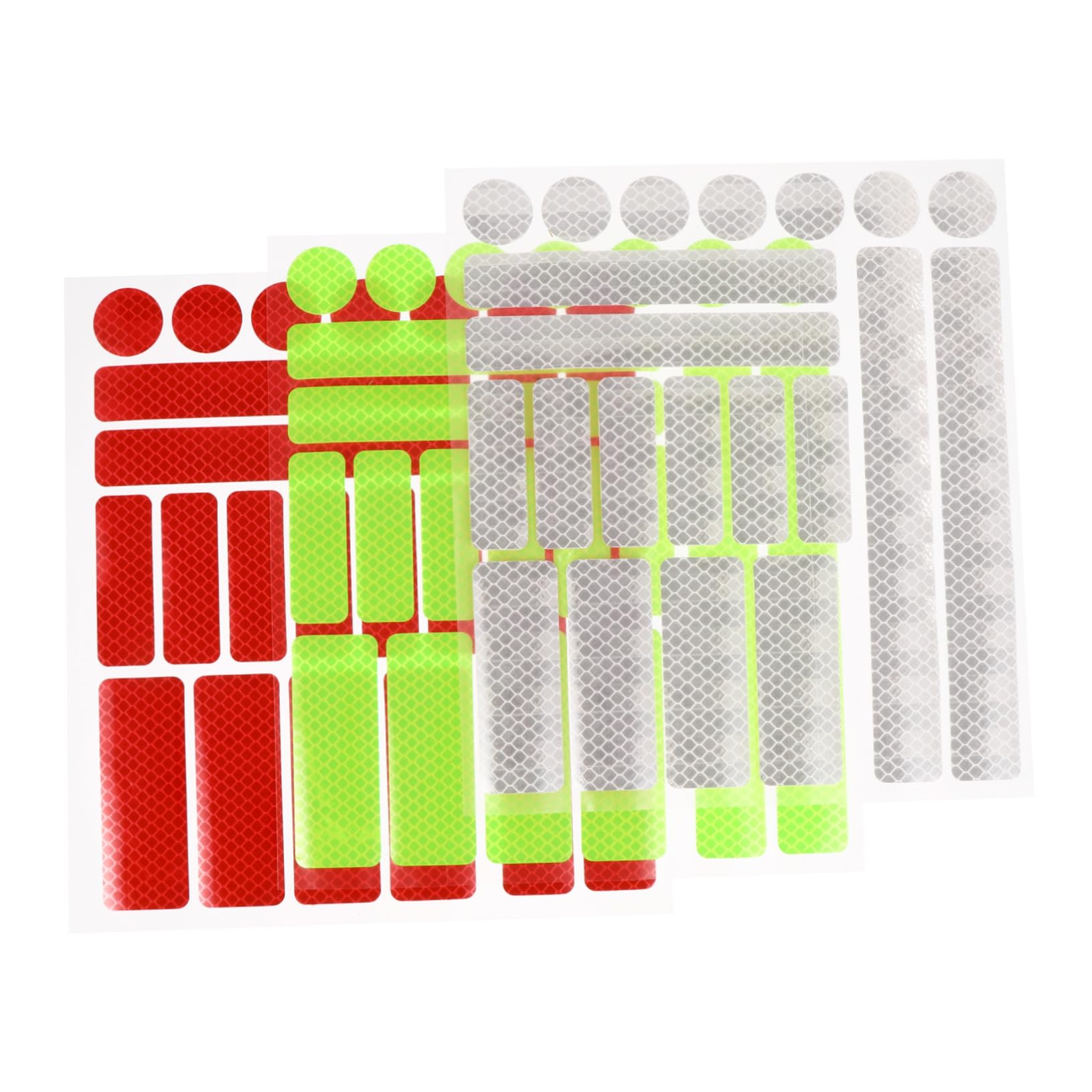 BESTonZON 3 Sheets Durable Reflective Bike Warning Strips Pet Material for Enhanced Night Visibility Honeycomb Design for Bicycles Essential Safety Tool for Cycling Adventures