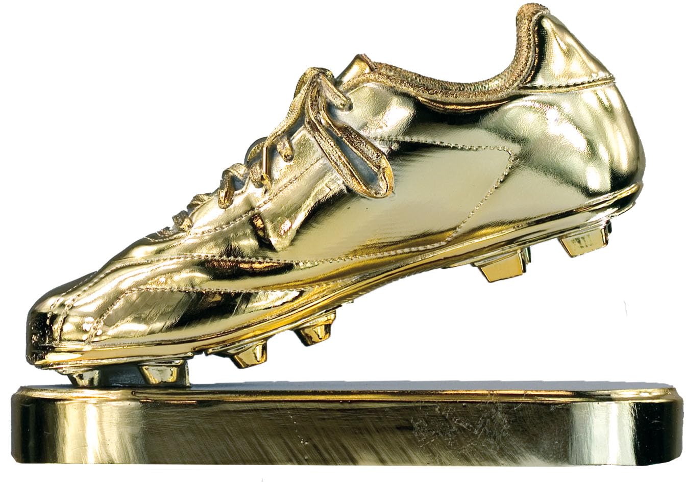 Trofeo de Bota de Fútbol en Resina Acabado Dorado Brillante | Alturas 14-16-19 cm | Ideal para Premios Deportivos y Torneos