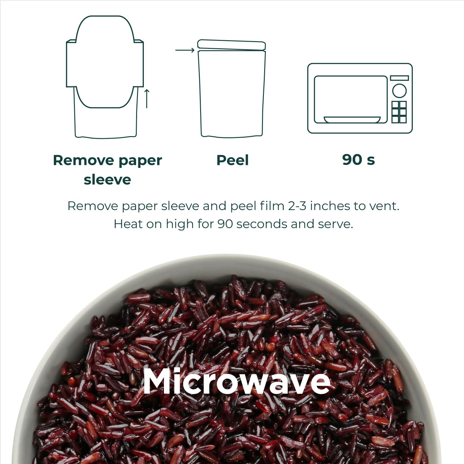 THAI HARVEST 100% USDA Organic Riceberry Rice 7 Ounce (Pack of 8) Microwaveable 90 Seconds Ready to Eat Instant Rice for Quick Dinner Meals Zero Preservatives Gluten Free