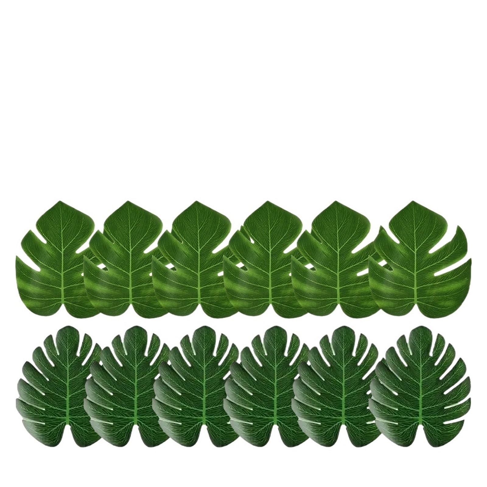 Artificial Foliage Stems 36pcs Tropical Palm Leaves Hibiscus Flower Party Decoration Artificial Leaf Wedding(Color 6)