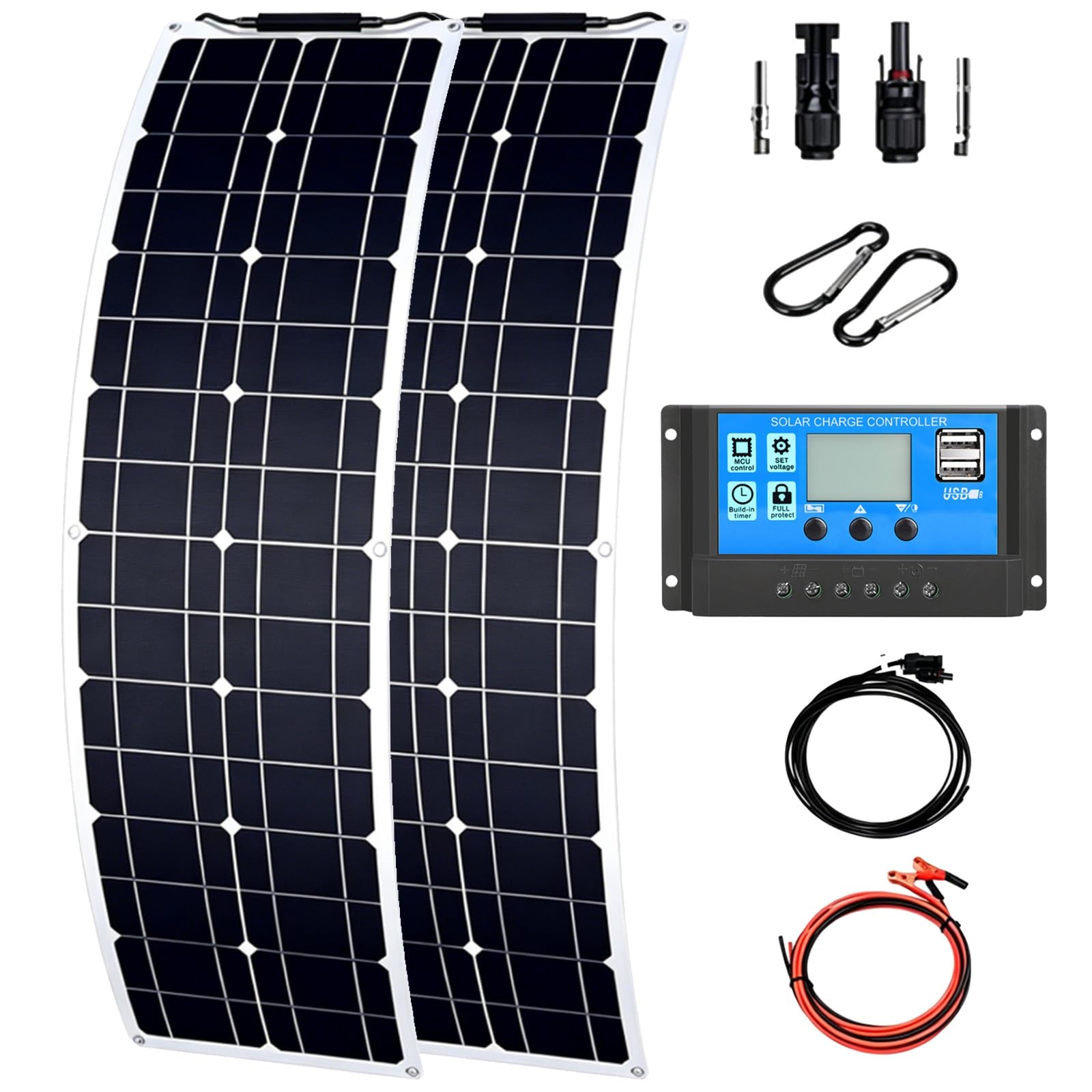 Panel Solar 200W 400W 800W Solares Fotovoltaicas Fuera De La Red, Módulo Solar Monocristalino Flexible, Módulos Fotovoltaicos del Sistema Solar(A,400W)
