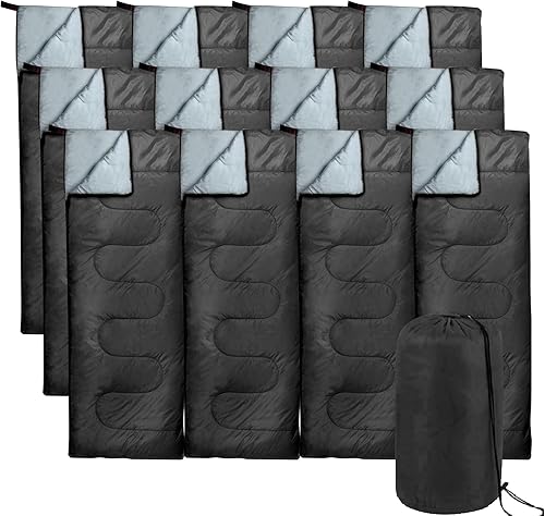 Sacos de dormir a granel, 20 bolsas de dormir sobre para 4 estaciones, cálidos o fríos, ligeros, para interiores y exteriores, para adultos,