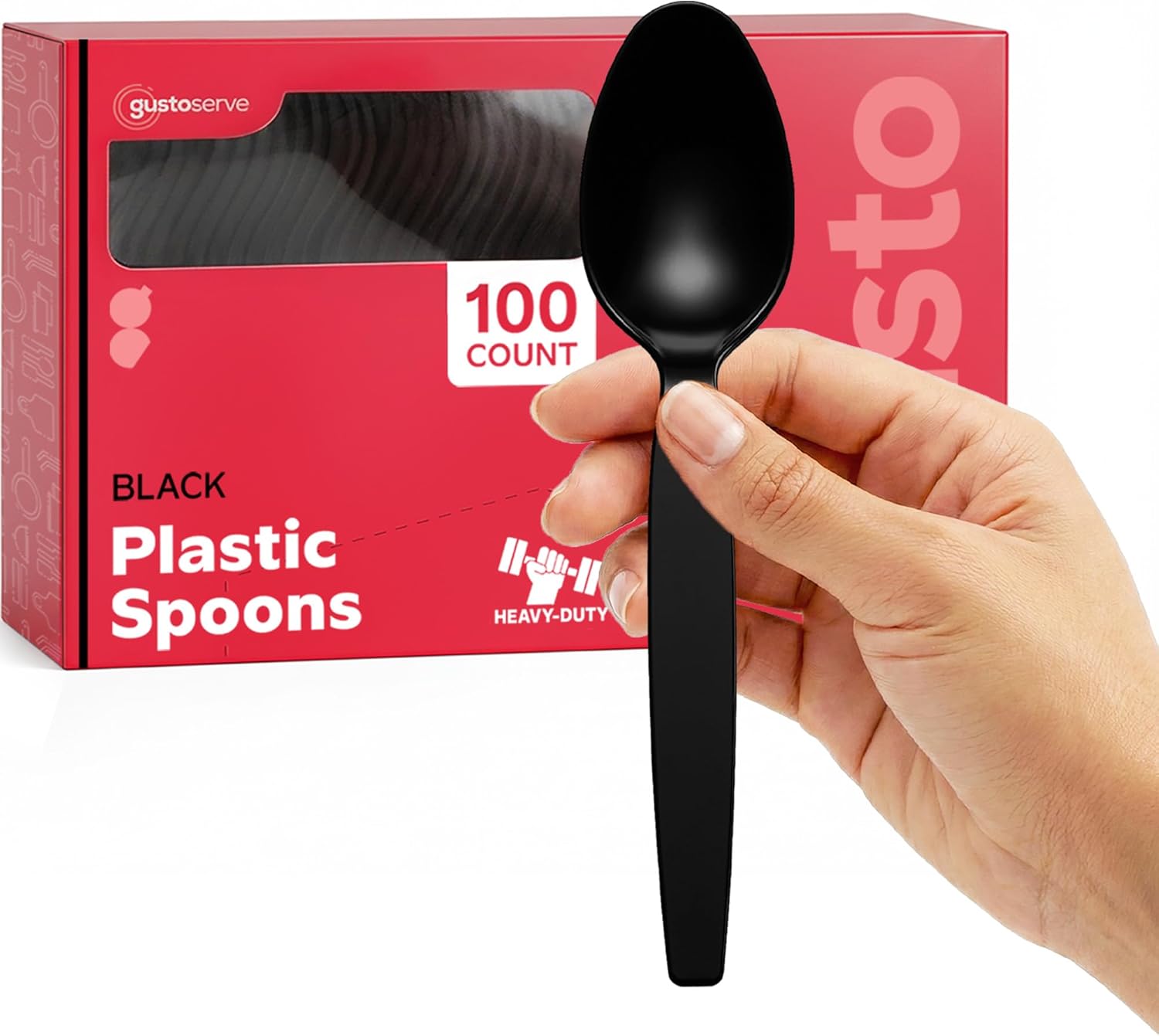 Comfy Package [360 Combo Pack] Basic Black Plastic Silverware, Heavyweight Disposable Utensils - 180 Forks, 120 Spoons and 60 Knives Perfect Cutlery for Parties, Birthdays and Dinner