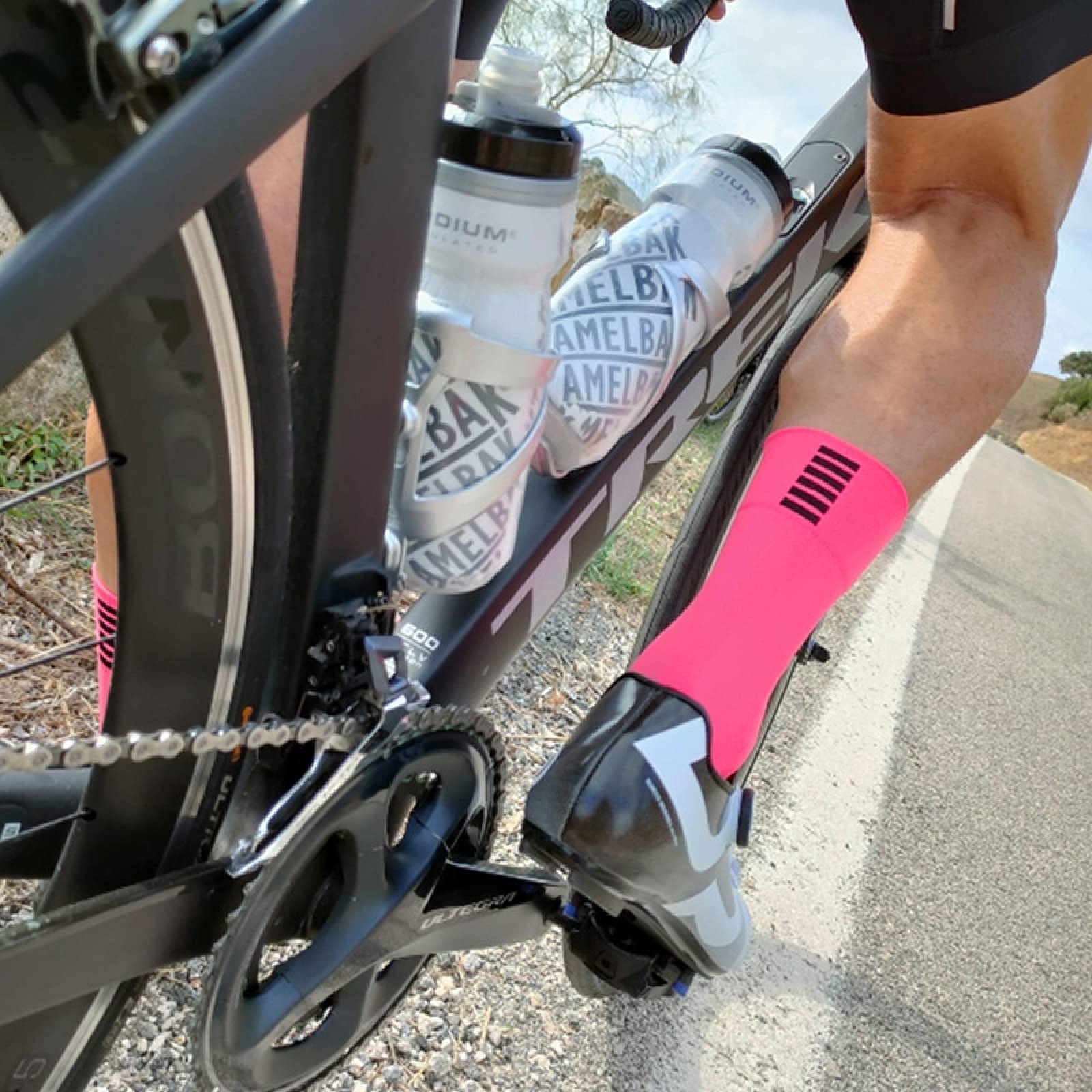 Skarpety dla mężczyzn sportowe wyścigi kolarskie skarpety zestaw oddychające skarpety rowerowe szosowe męskie i damskie 10 szt, Bh5, L