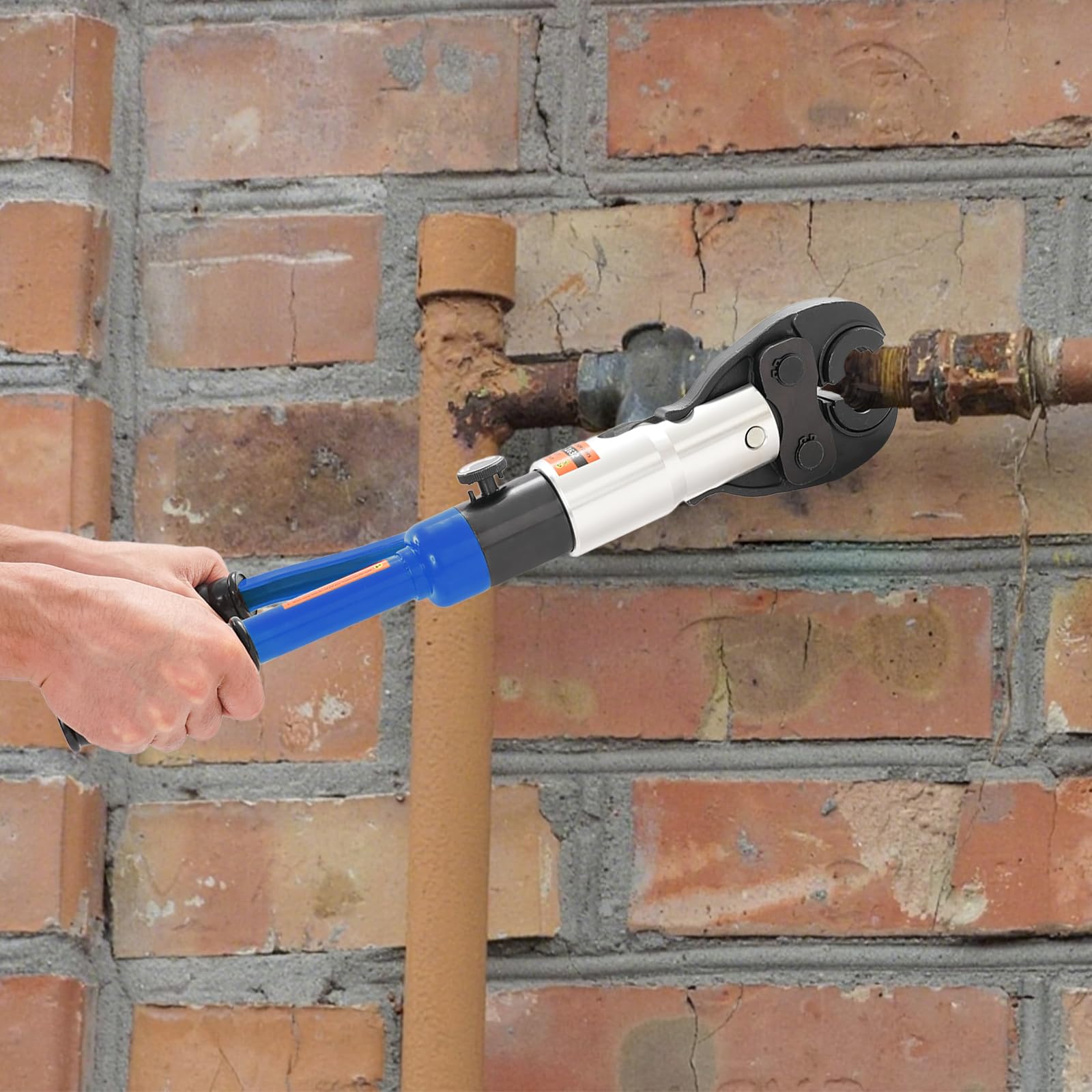 Hydrauliczne szczypce zaciskowe do rur z 9 szczękami zaciskowymi V/TH do | Hydrauliczne szczypce zaciskowe do rur 10T z 9 szczękami zaciskowymi (V12-28/TH16-32) w walizce do miedzi