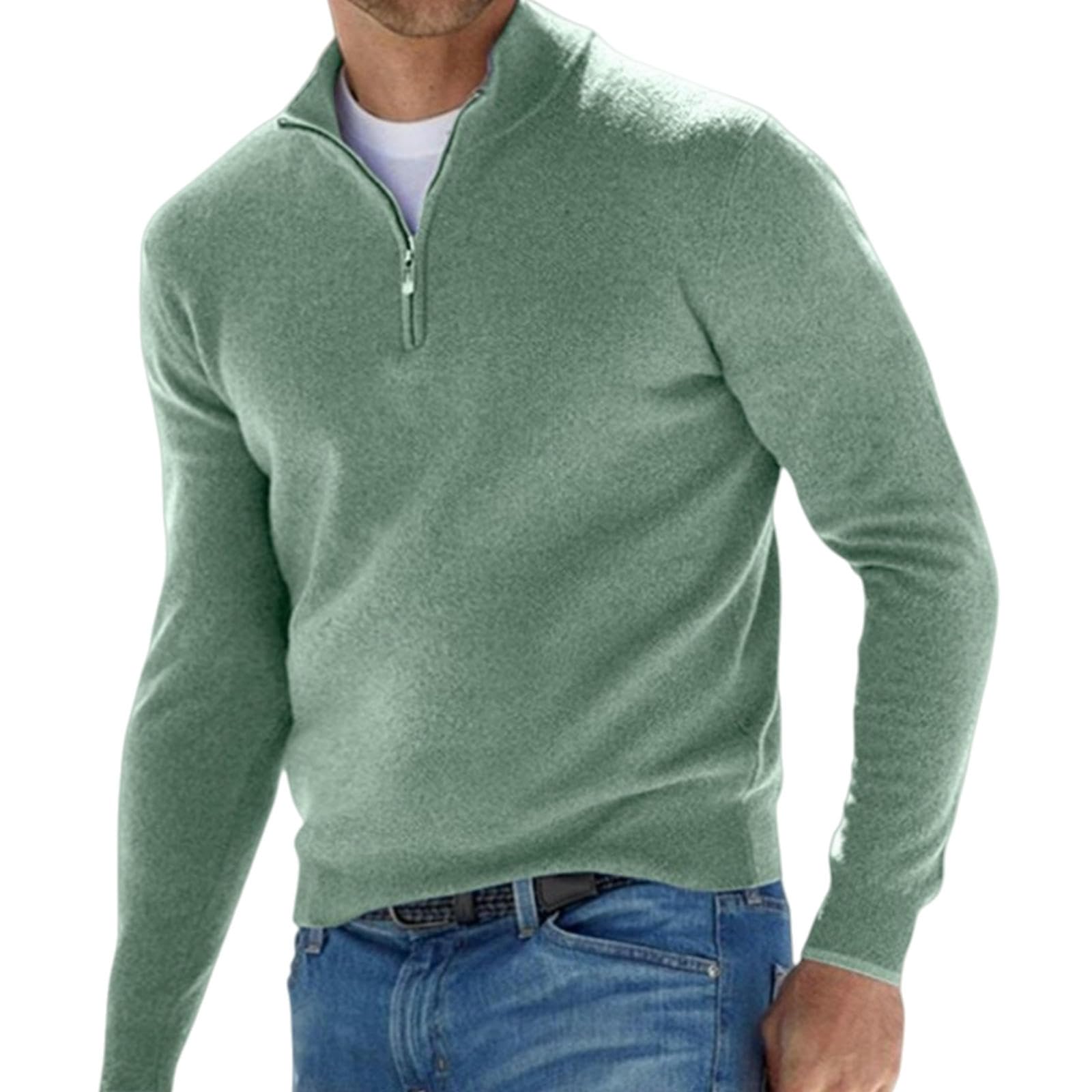 Jersey Hombre Invierno Top Casual De Moda para con Cremallera Manga Larga Otoño