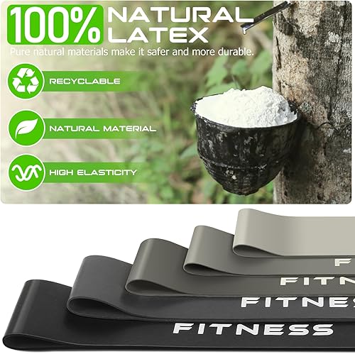 Miniatura 3 de Bandas de resistencia para entrenamiento, bandas de ejercicio para mujeres y hombres, bandas elásticas de látex para yoga, pilates, rehabilitación,