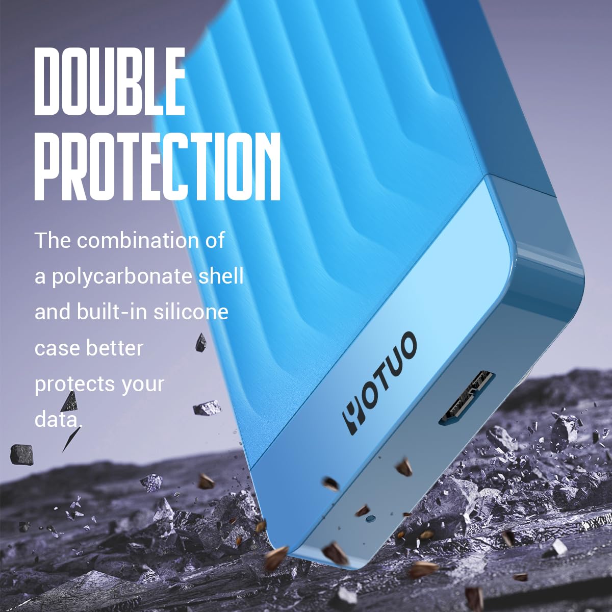 YOTUO Disco duro externo portátil de 750 GB, expansión de almacenamiento HDD móvil USB 3.0 para PC, Mac, escritorio, laptop, PS4, PS5, Xbox One X/S, Xbox 360, Xbox Series X/S, oficina y juegos (azul)