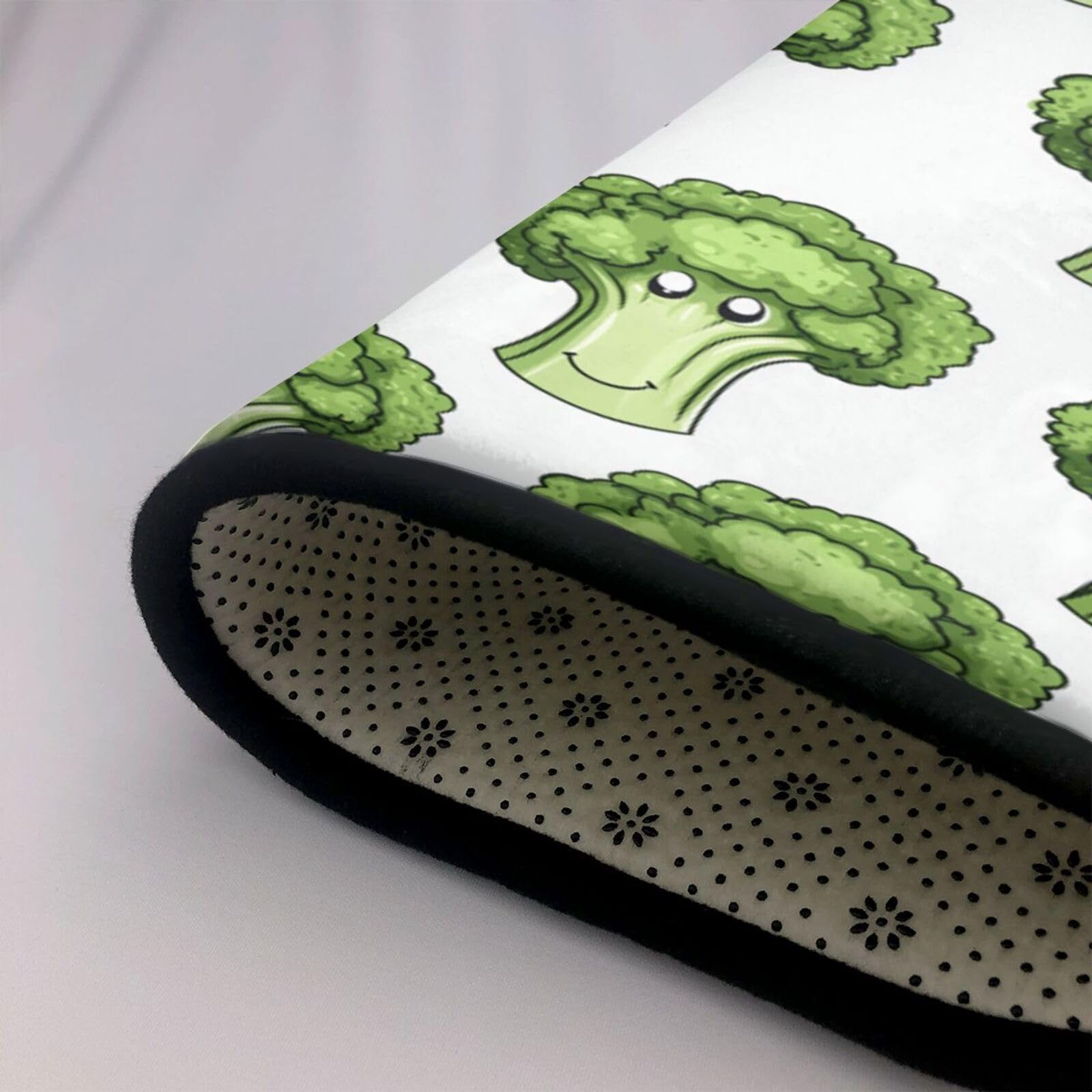 Teppich für Wohnzimmer, niedlicher Cartoon-Blumenkohl-B-Druck, 12,7 x 17,8 cm, für Schlafzimmer, weich, waschbar, rutschfest, für drinnen und draußen, für Esszimmer, Kinderzimmer, Büro, Dekoration