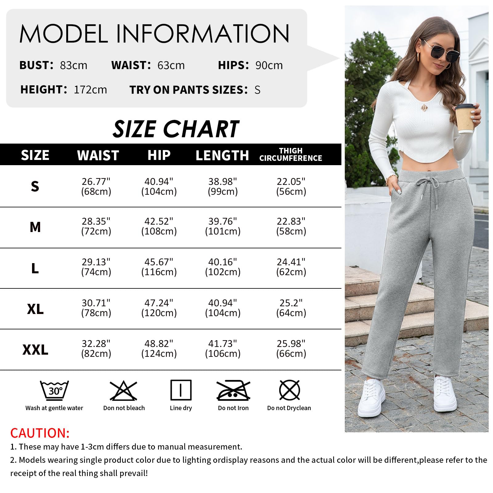 Pantalon Chandal Mujer Termico Invierno con Cálidos Forro Polar Algodon Casual Invierno Deportivos Pantalones Jogger de Ocio y Fitness al Aire Libre