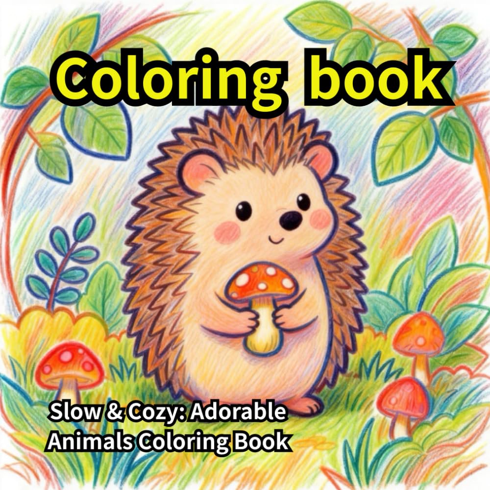 Slow & Cozy: Adorable Animals Coloring Book: 50+ Easy and Relaxing Animal Pages for Stress Relief Bold & Simple Designs for Beginners, Teens & Adults