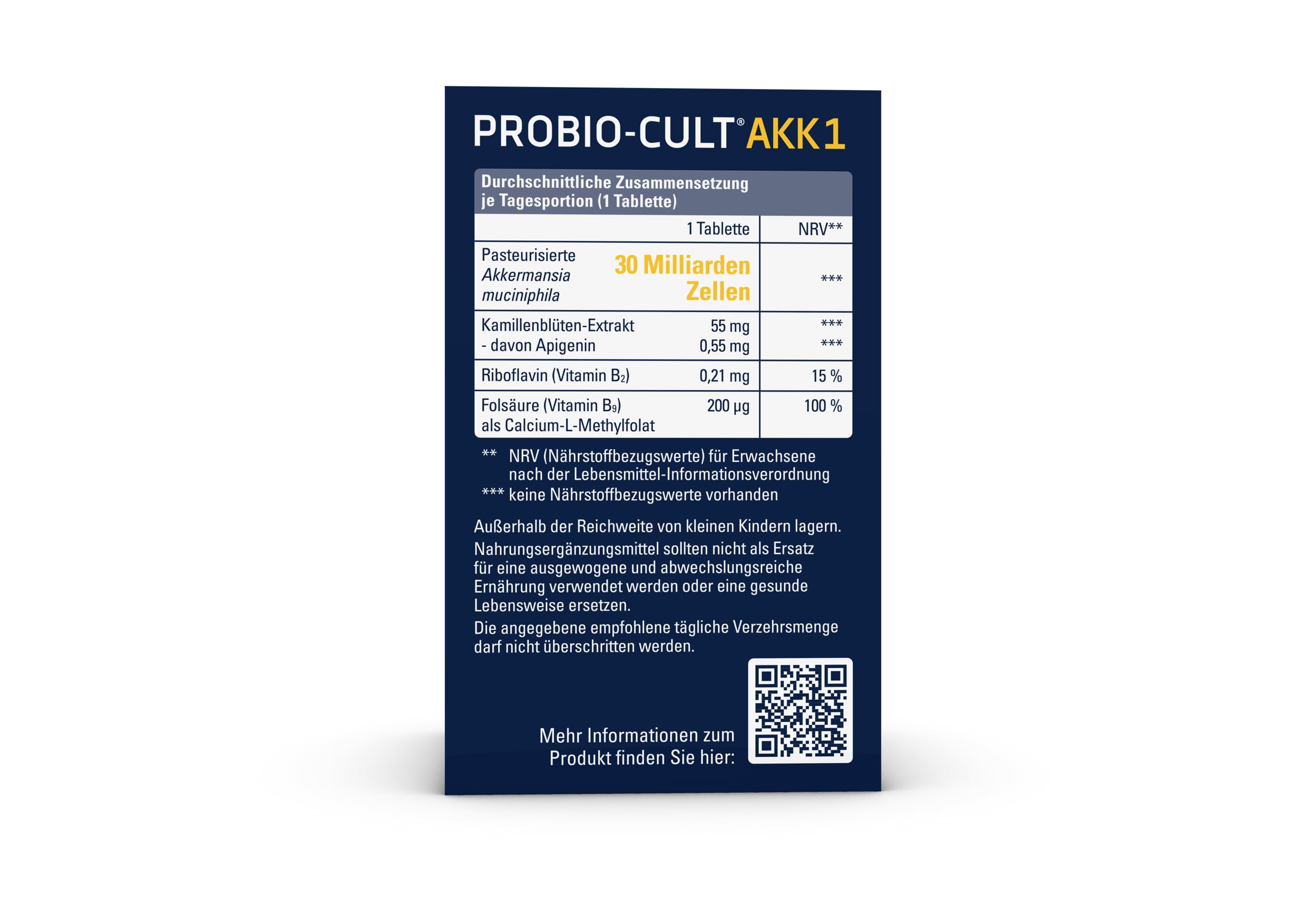 ProBio-Cult AKK1 Darm-Mukosa Pro mit 30 Mrd. pasteurisierten Akkermansia MucT® | 30 Tabletten | Für eine intakte Darmschleimhaut und -barriere | vegan, laktosefrei, glutenfrei