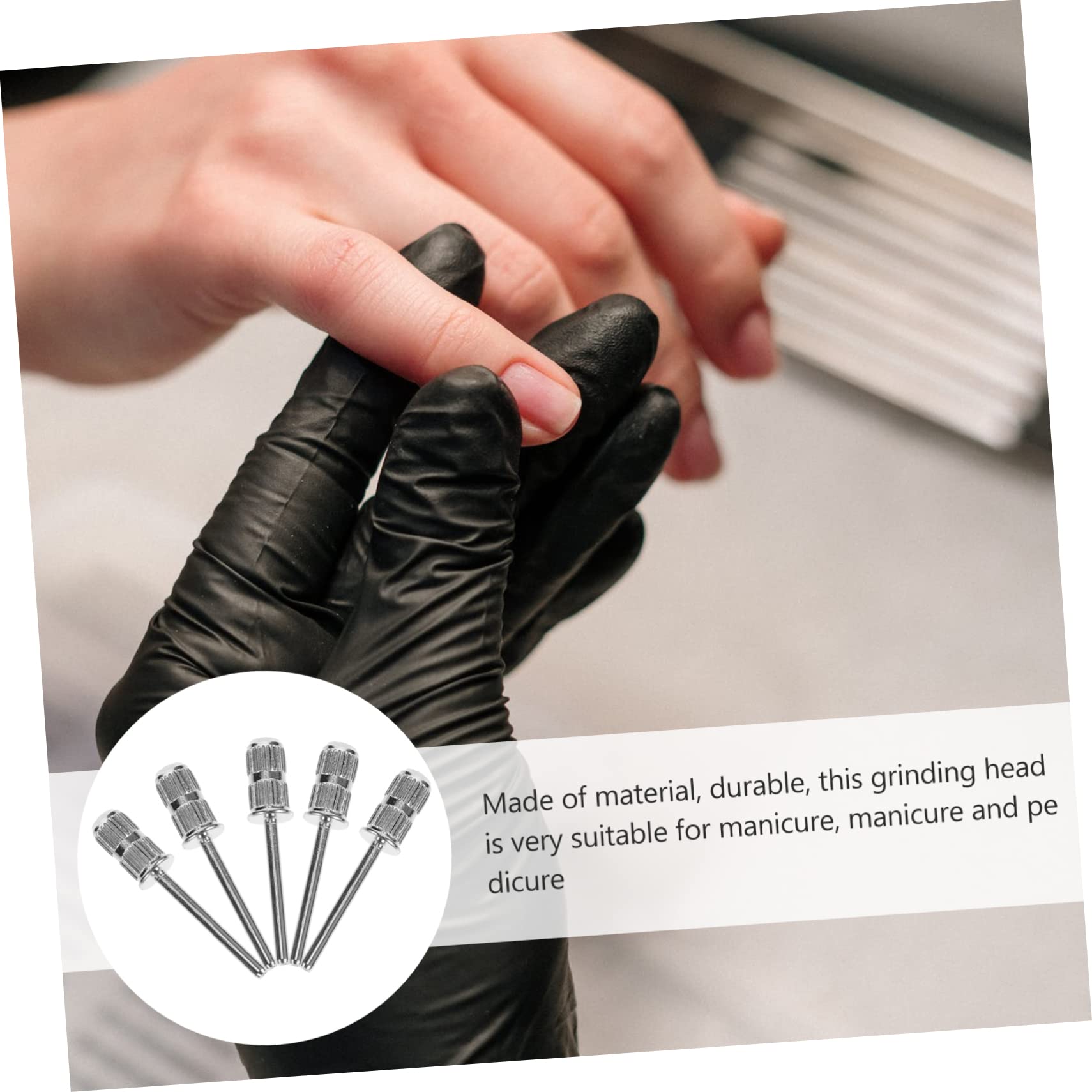 60pezzi Teste Per Trapano Unghie Punte Abrasive Per Manicure e Pedicure Per Lavori Di Lucidatura e Smerigliatura Resistente Alla Corrosione e Facile Da Pulire Strumenti