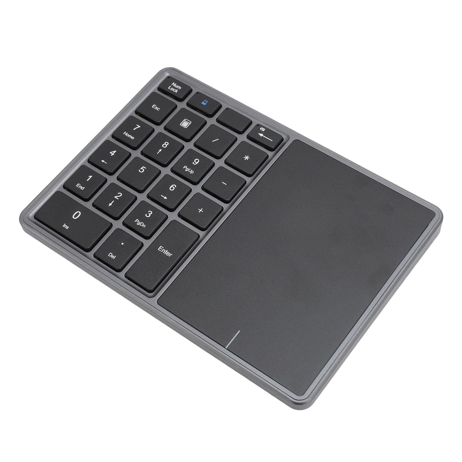 ANGGREK Number Pad, Dual Modes Rechargeable High Sensitivity Numeric Keypad for PC for Laptop (Dark Gray)