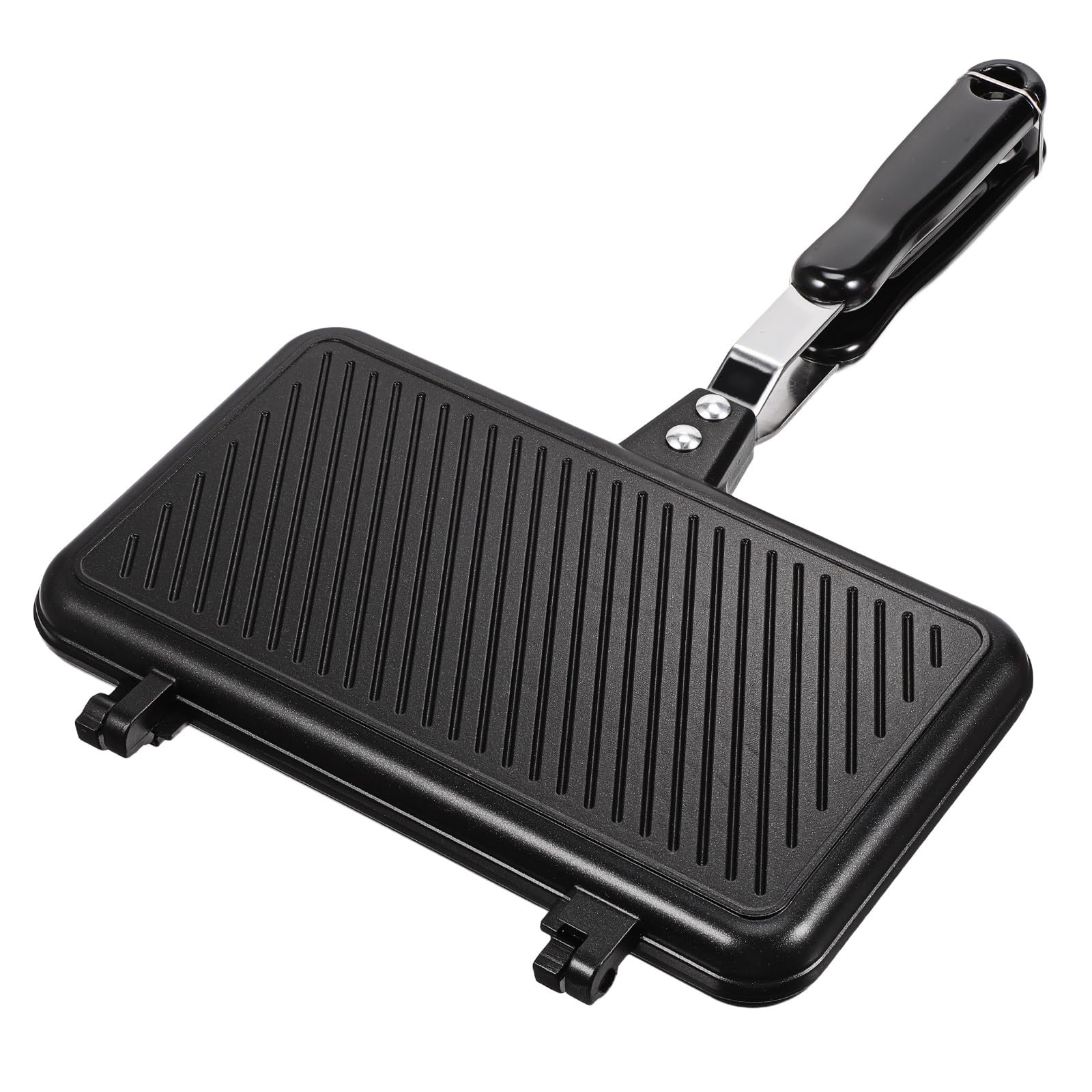 VICASKY Doppelseitige Antihaft sandwichpfanne aus Wendepfanne mit Ergonomischem Griff Vielseitig für Frühstück und Toast Robuste Backform für Gesunde Küche zu Hause