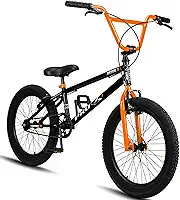 Bicicleta Aro 20 BMX Pro-X Série 1 Freestyle Preto e Laranja