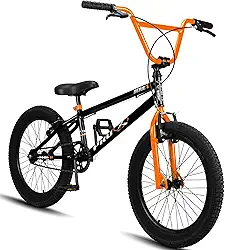 Bicicleta Aro 20 BMX Pro-X Série 1 Freestyle Preto e Laranja