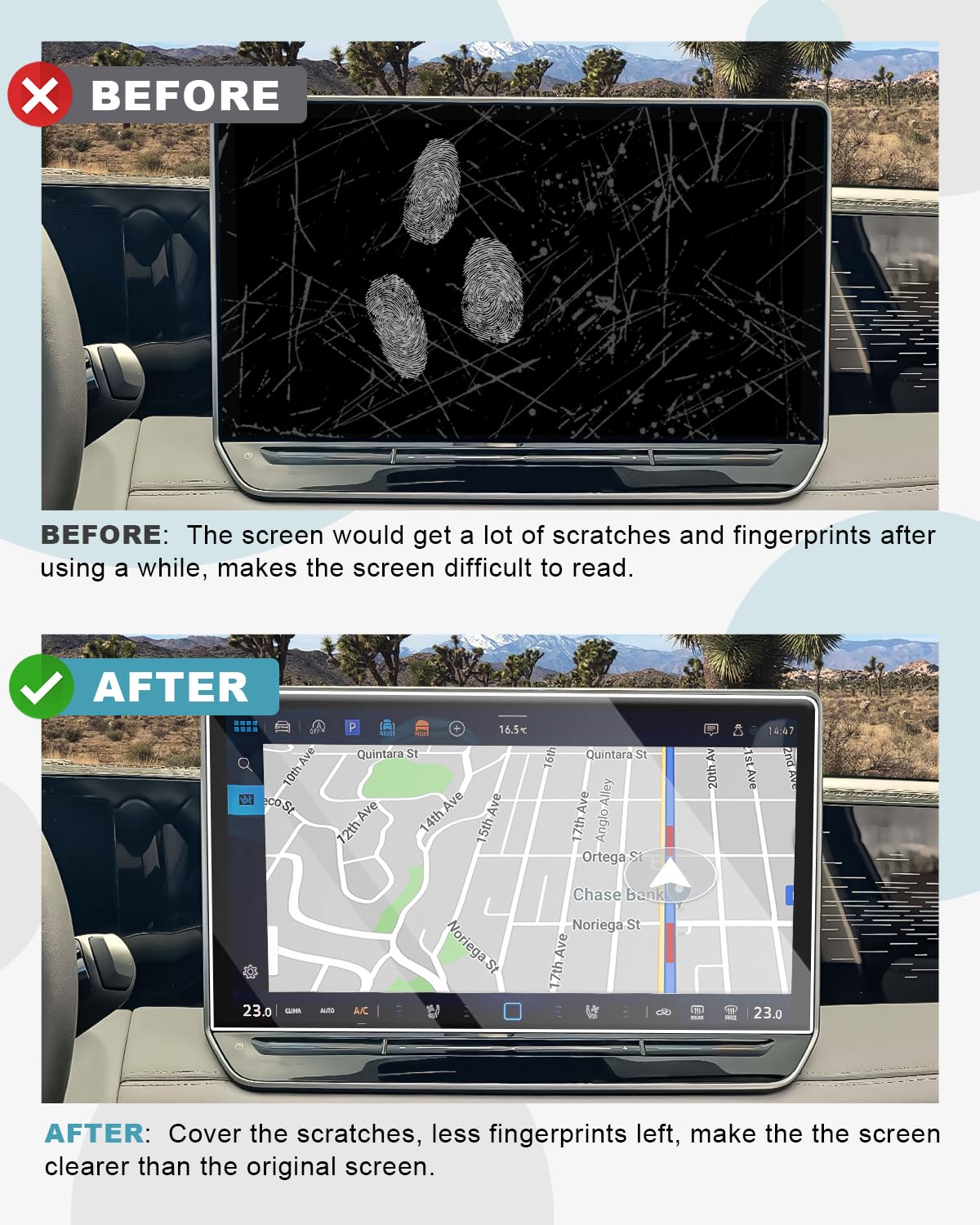 CDEFG Compatible con VW Tayron 2025 2026 Navigation Protector de pantalla de vidrio templado de 15 pulgadas Discover Pro Max resistente a los arañazos GPS 9H Protector de pantalla Auto Navi Protector