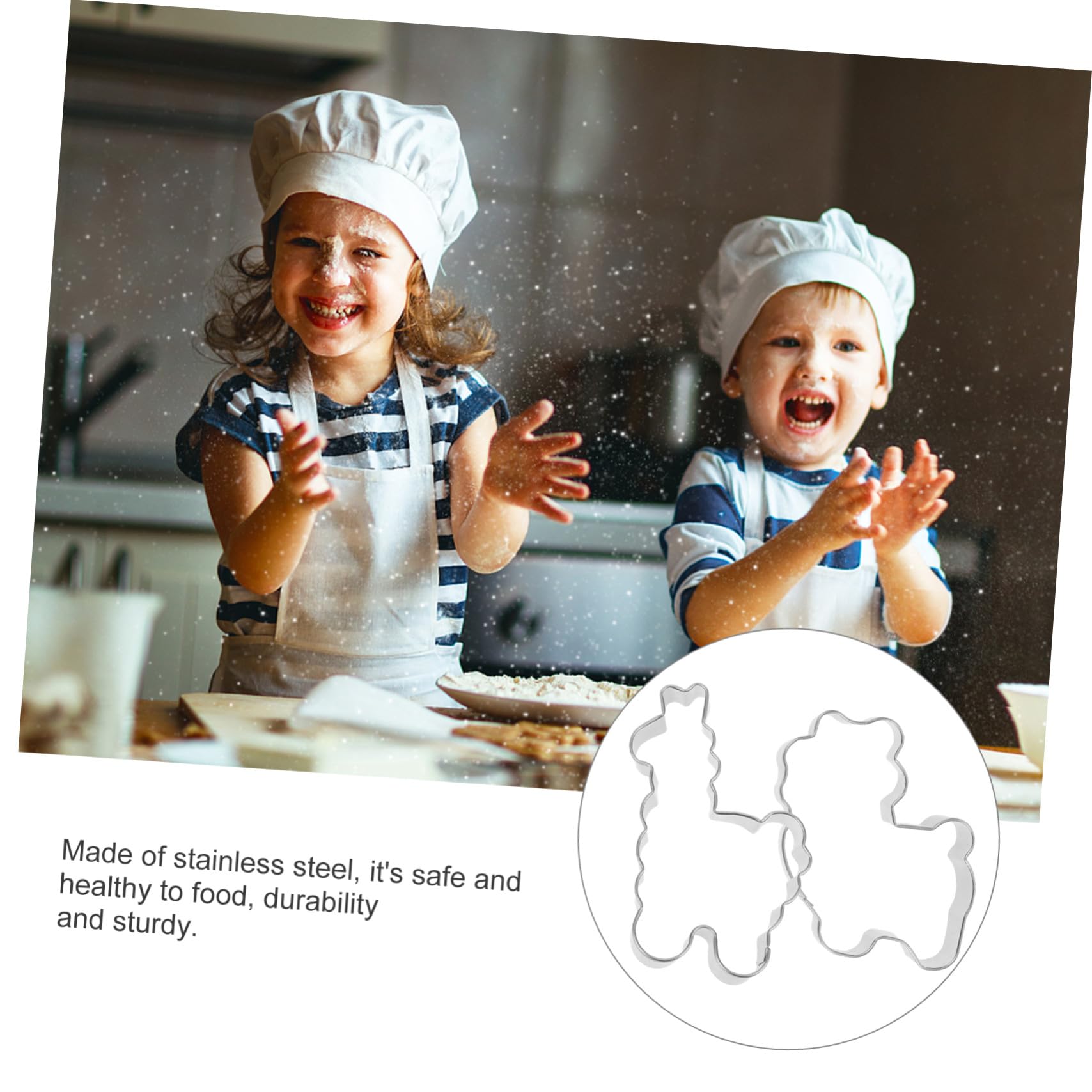4pièces Alpaga Acier Inoxydable Moule à Biscuits Diy Pour Découper Pâte Sucrée Fruits Sandwichs