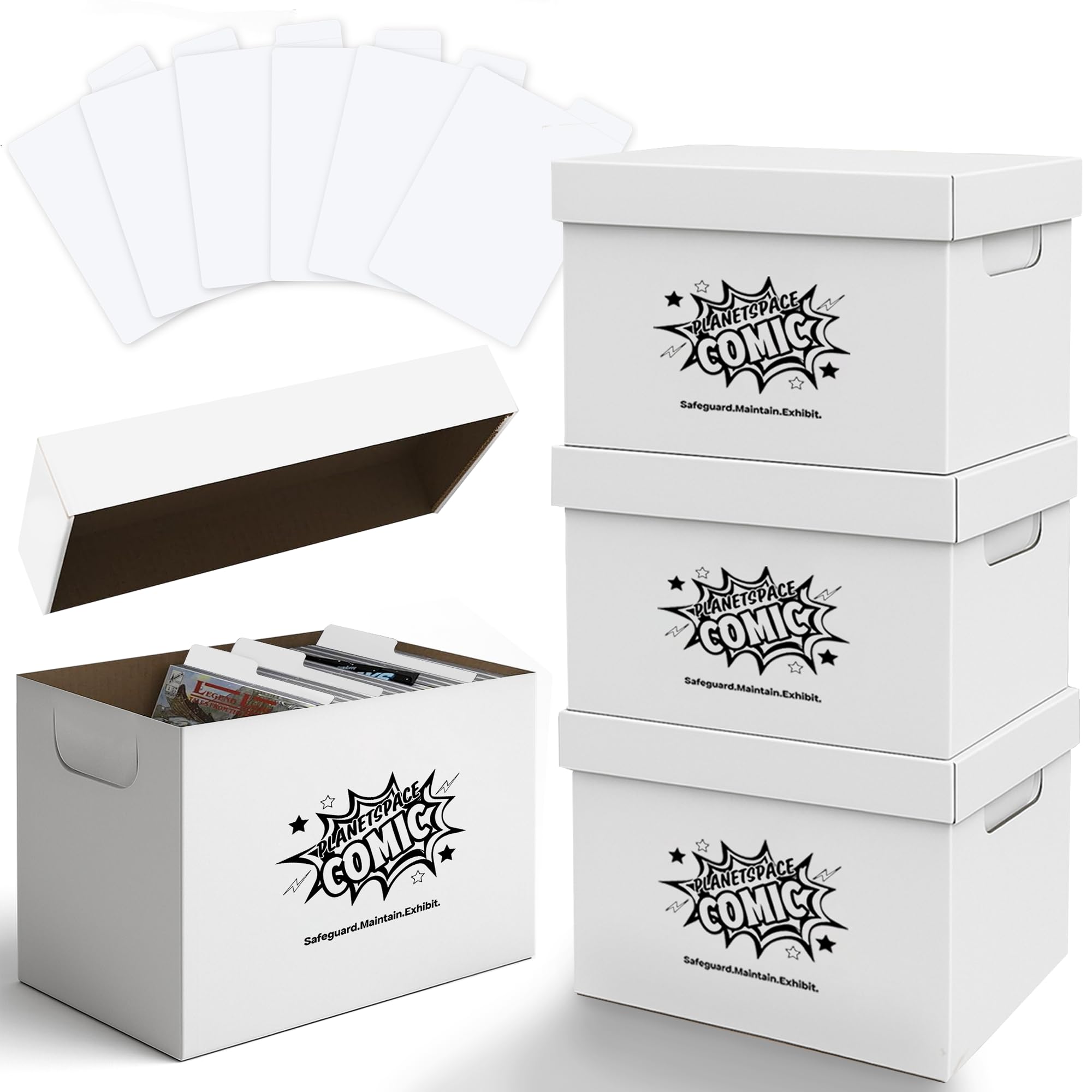 Amazon.com: PlanetSpace Comic Book Storage Box | 3 Boxes with 6