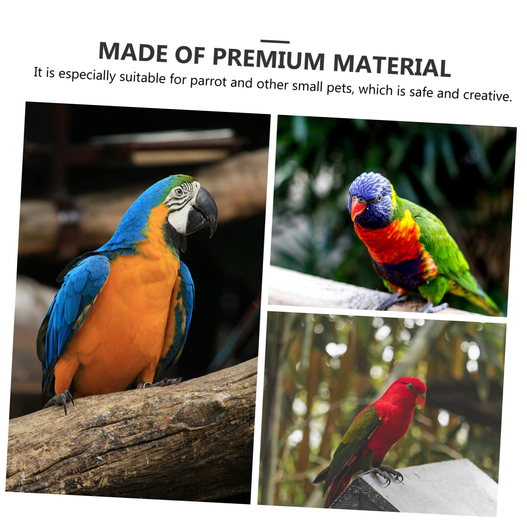 BESPORTBLE 5piezas Percha para Aves De Diseño Adorable Soporte Resistente para Periquitos y Loros Accesorio De Entrenamiento Creativo Espejo para Jaulas De Mascotas