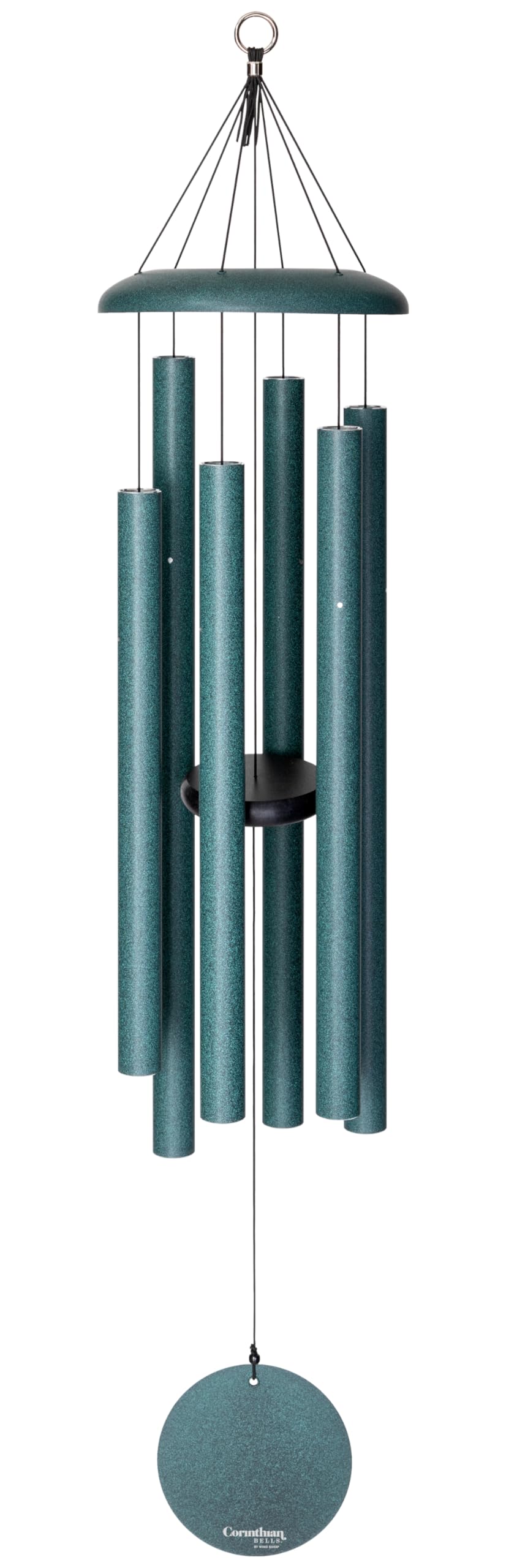 Corinthian Bells 44 Inch Green Deep Tone Wind Chimes for Outside, Large Outdoor Garden Wind Chime, Made in USA
