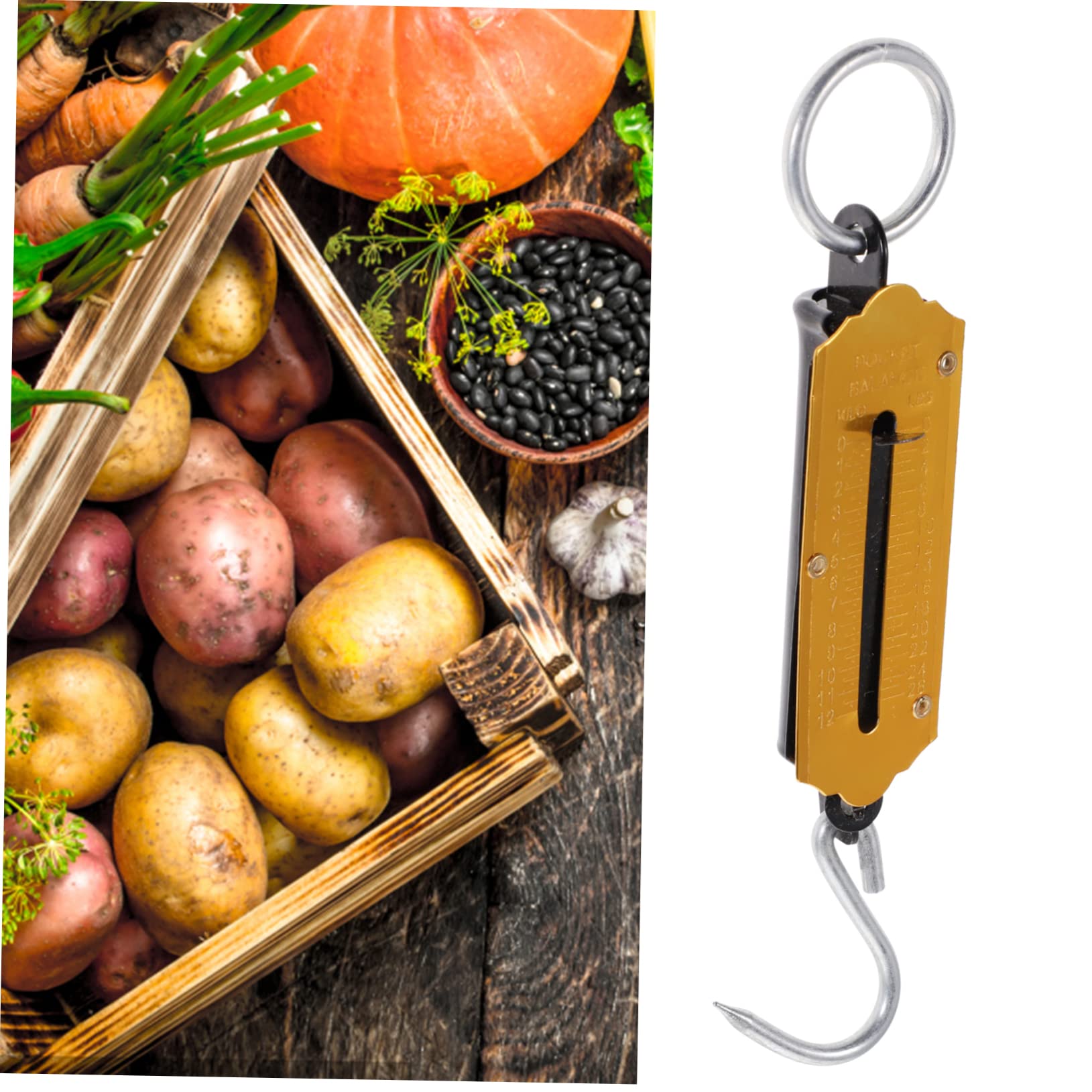 Toddmomy Báscula De Portátil De Colgante Manual Para Equipaje Y Pesca Diseño Duradero Sin Baterías Mango Ergonómico Para Fácil Pesaje 2 Piezas X 5
