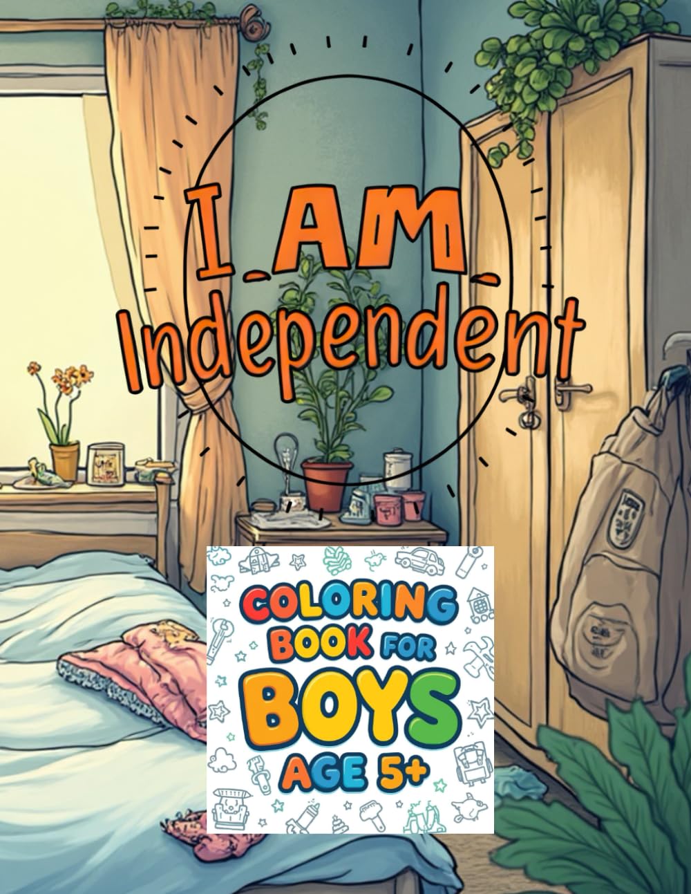 I Am Independent – Coloring Book for Boys Age 5+: A Fun and Positive Coloring Book That Teaches Independence, Confidence, and Everyday Skills