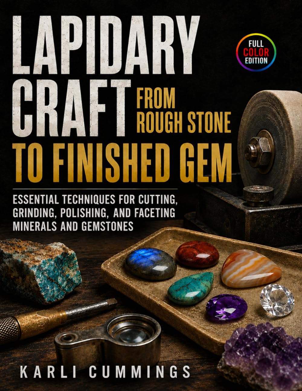 Lapidary Craft from Rough Stone to Finished Gem: Essential Techniques for Cutting, Grinding, Polishing, and Faceting Minerals and Gemstones