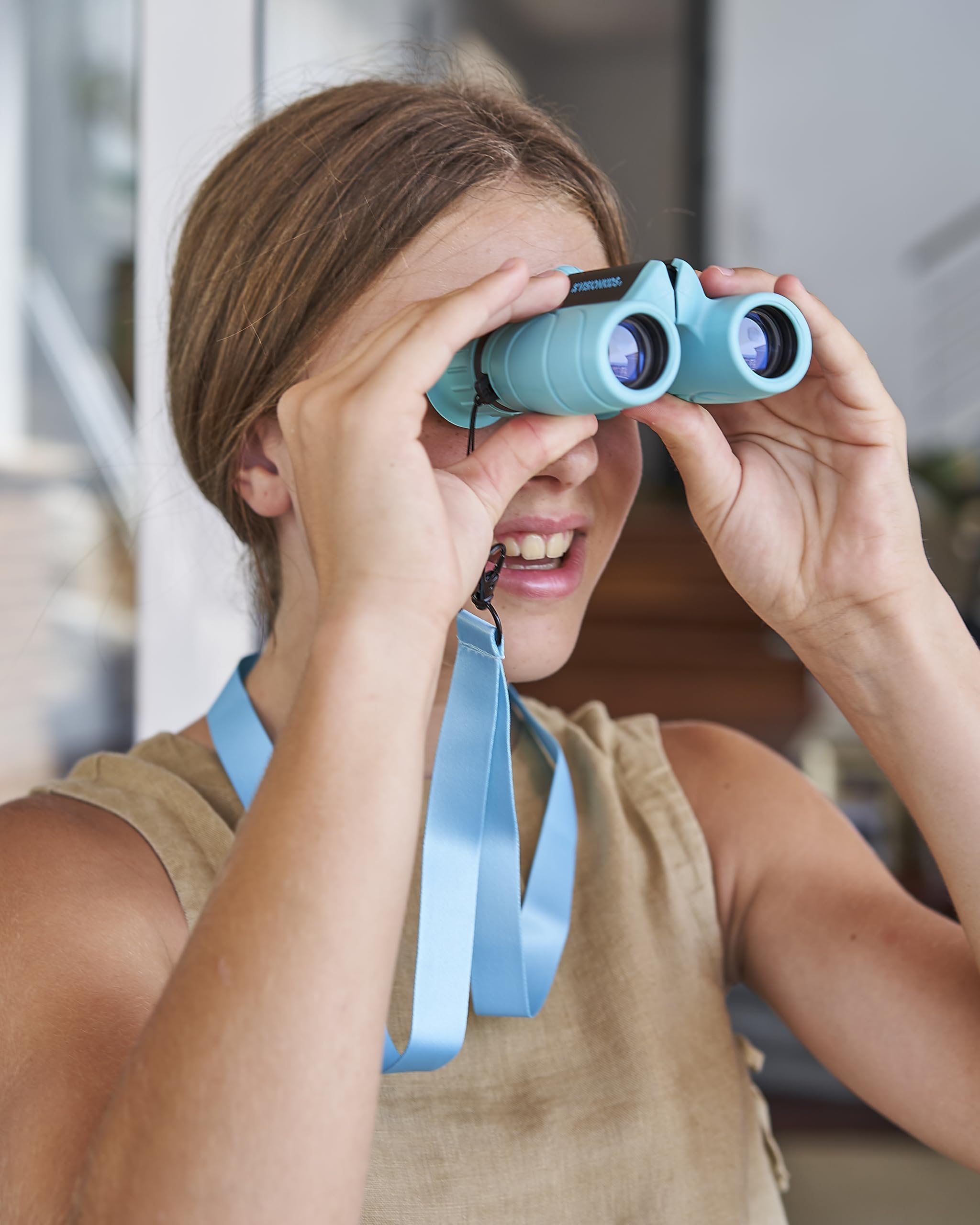 Vision Kids - Prismáticos para Niños, Compactos y Resistentes, Aumento 8X, Aventuras al Aire Libre, Juguete Educativo