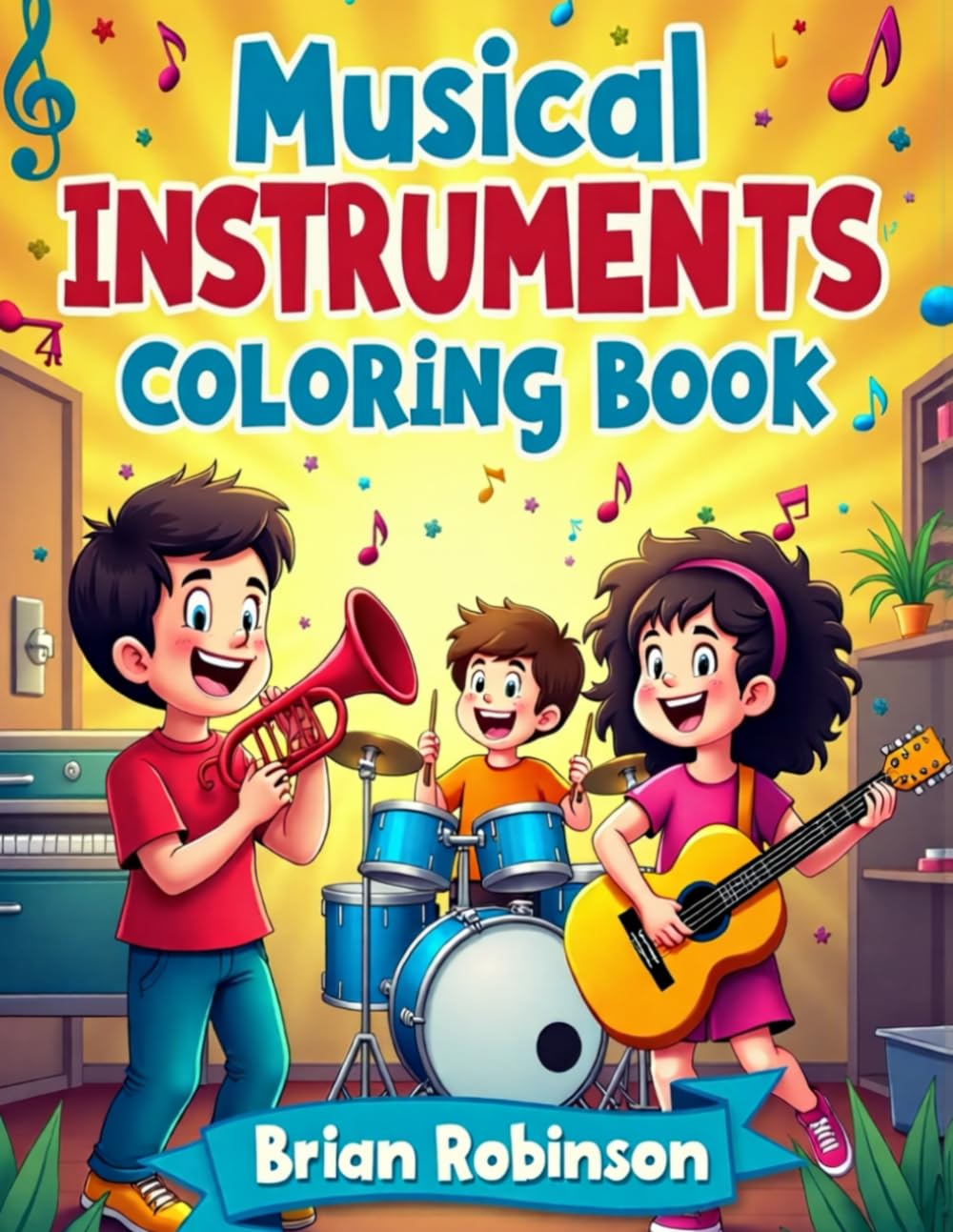 MUSICAL INSTRUMENTS COLORING BOOK