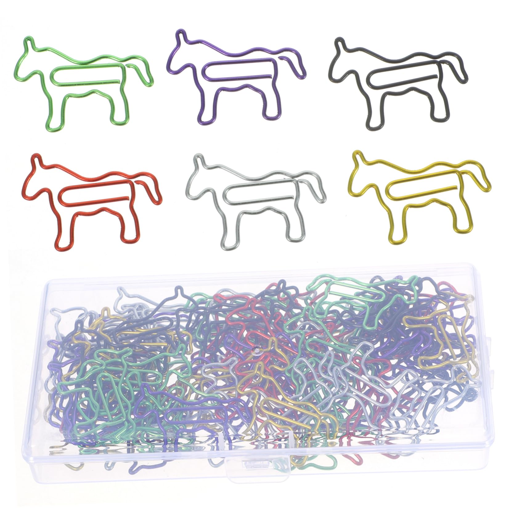 ARTIBETTER 5 Set Fermacampioni Decorativi Colorati Clip Per Ufficio E Scuola Per Documenti E Foto Pratiche E Resistenti Per Colleghi 80 Pezzi * 5