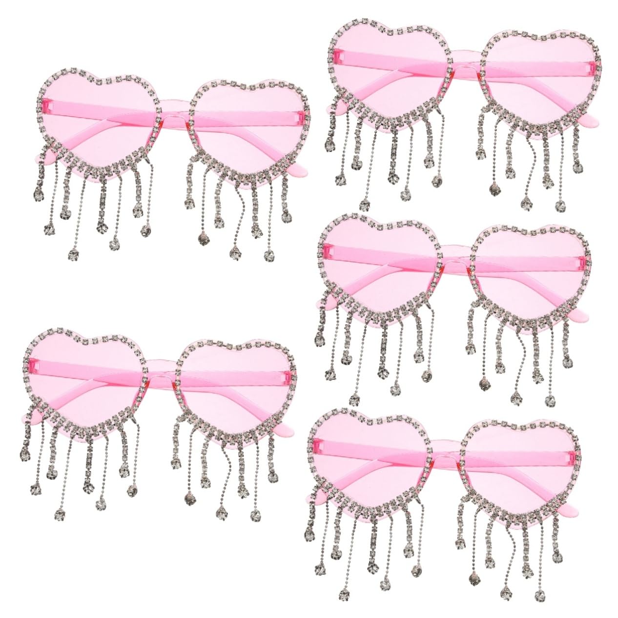 FOMIYES Occhiali Sole con Frange Occhiali per Adulti per Estive Design e Indossare Decorati