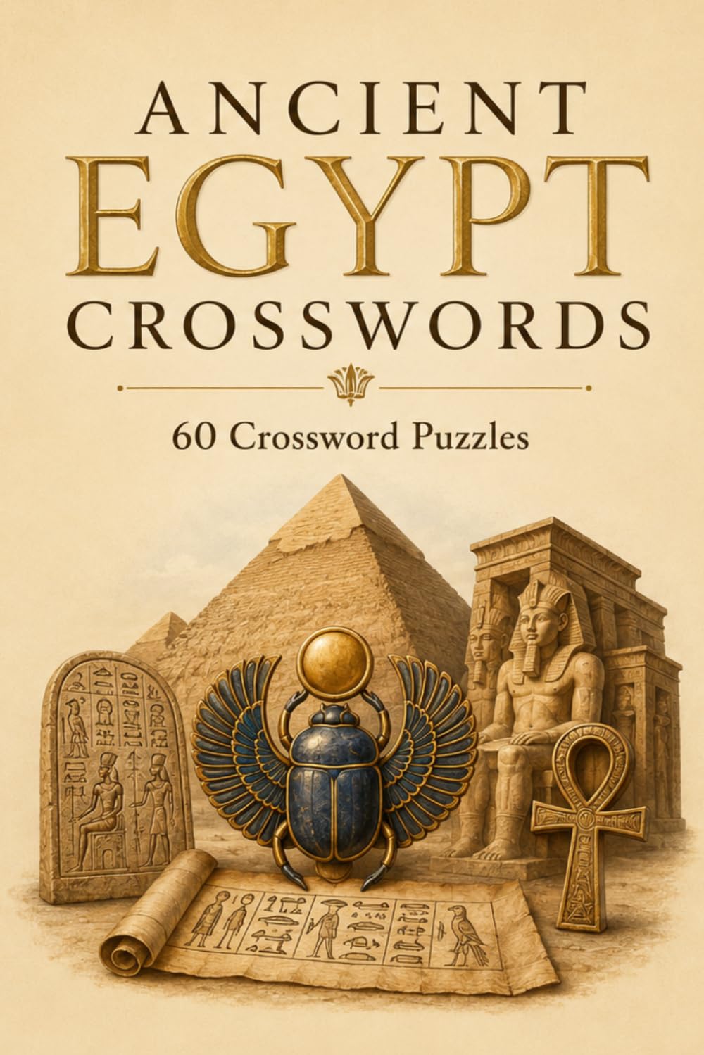 ANCIENT EGYPT CROSSWORDS: 6x9 Inches, 120 Pages | 60 crosswordsPuzzles | Solutions Included|