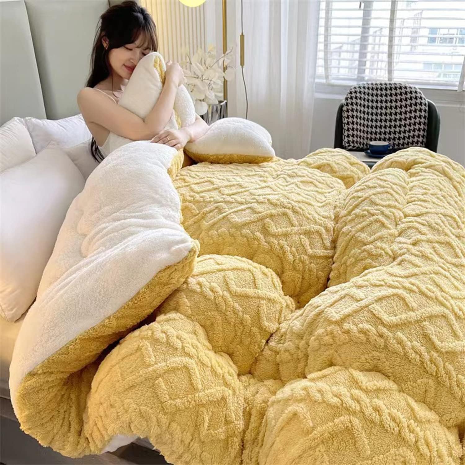 Thickened Super Soft Insulation Hibiscus Winter Quilt