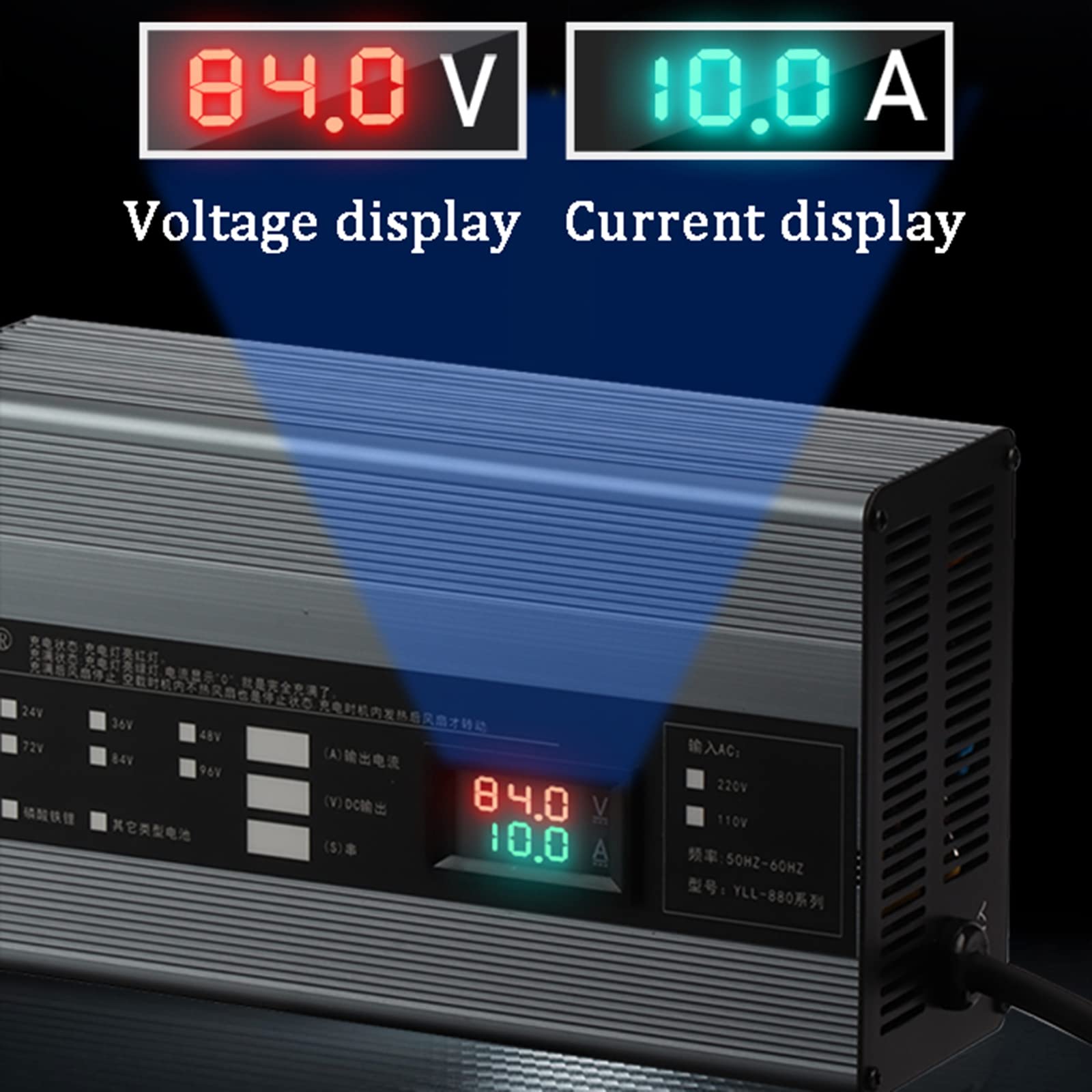 Elektrofahrzeug-Lithium-Batterie-Schnellladegerät 13S-24S Ternär Li-Ion Lifepo4 48V 60V 72V 10A 12A 15A 20A Für 3.2V/3.7V 20Ah Bis 200Ah Akkupack,72v 21s li ion 88.2v 10a,A