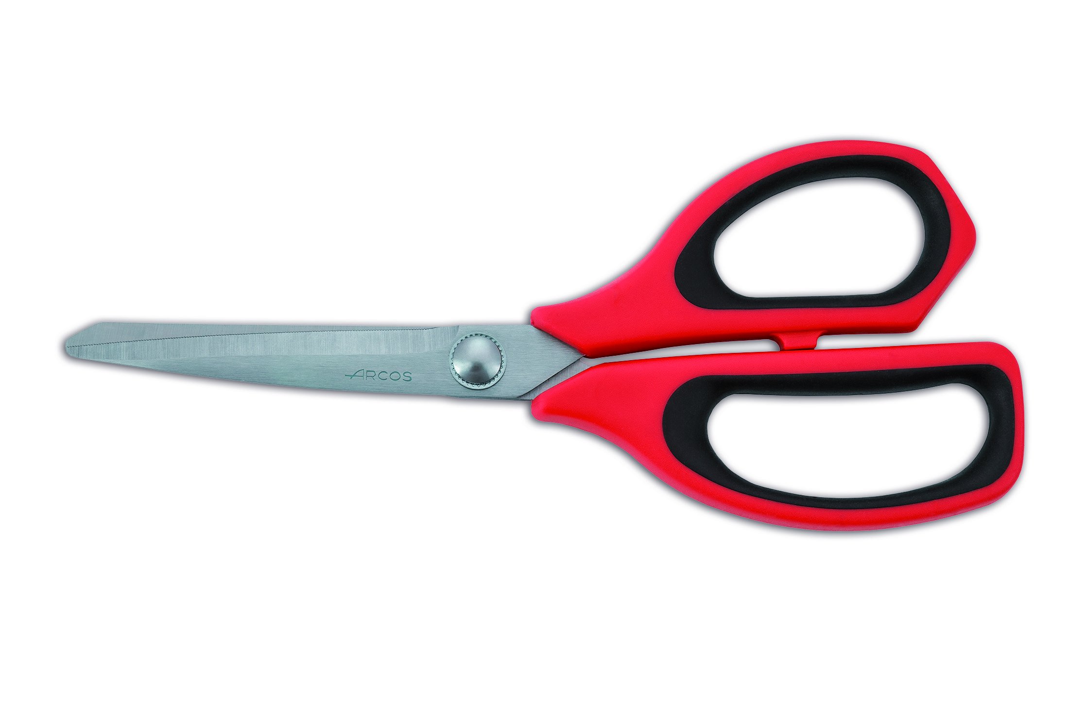 Arcos Serie Prochef - Forbici da Cucina - Lama Acciaio Inossidabile 215 mm - Manico Polipropilene Colore Rosso e Nero