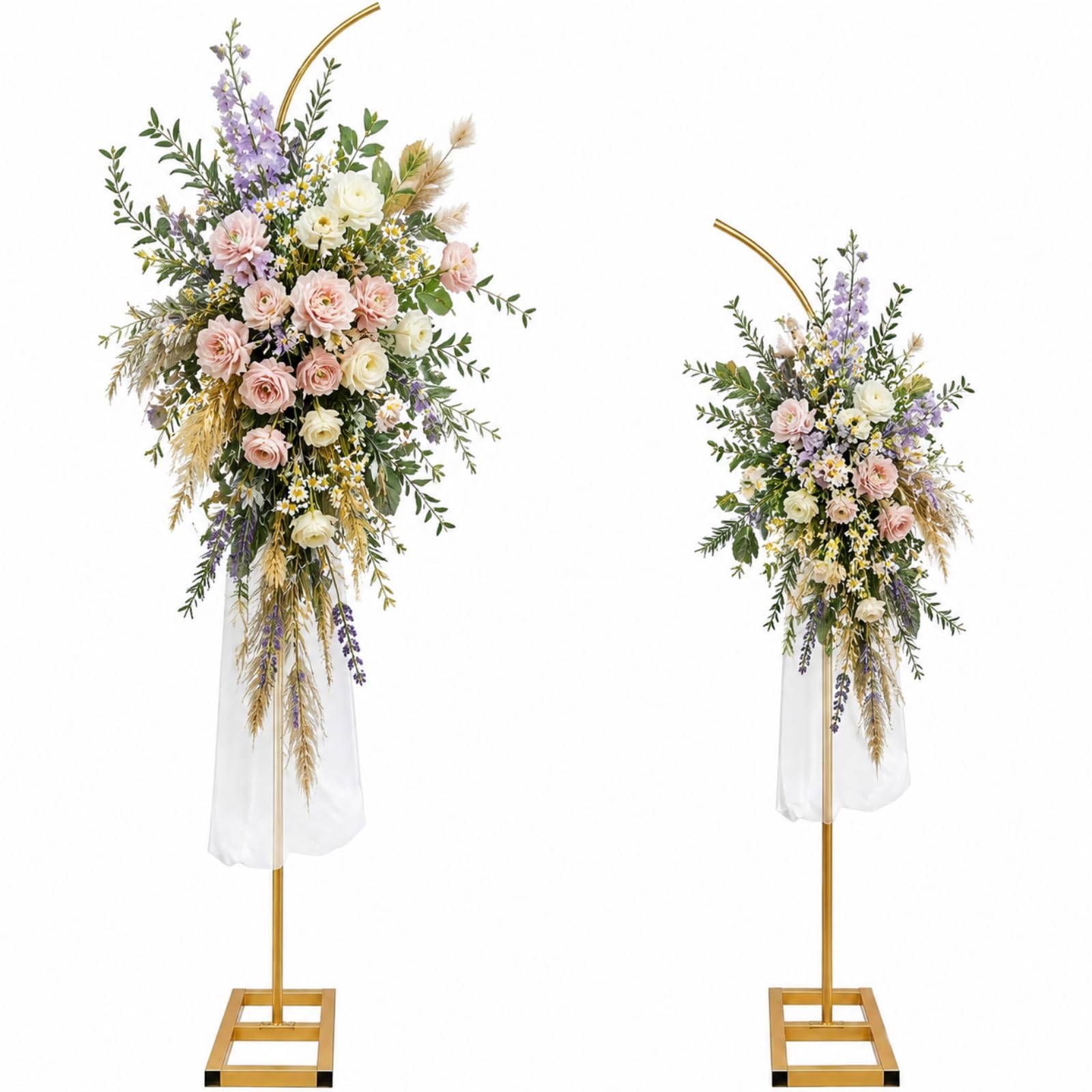 2,4 X 2m Hintergrundbogen für Hochzeiten, Metall, robust und langlebig | Ballonbogen Rahmen für Hochzeiten, Geburtstage, Partys, Abschlussfeiern, Jubiläen und als Hintergrunddekoration im Fotostudio