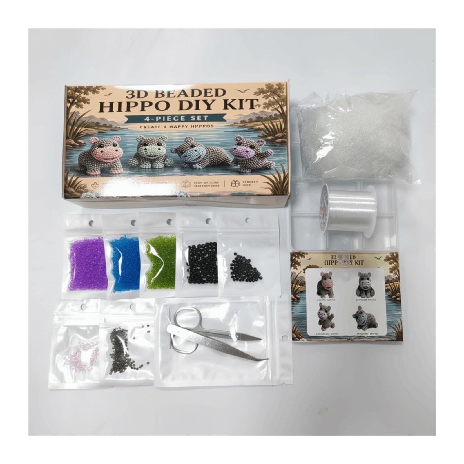 Senyoi DIY Beads kit Handmade DIY Animal Bead Embroidery Kit