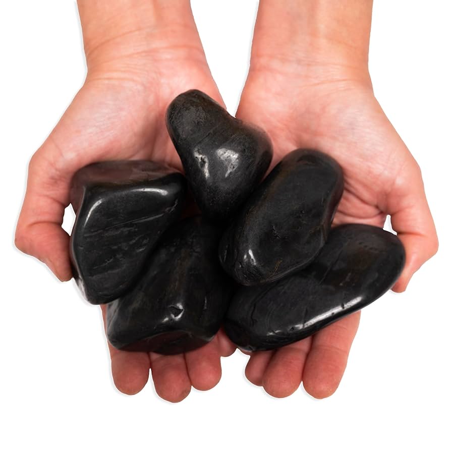 Pebble Steel【リファビッシュ】ブラック CRUZ BAY STUDIO Classic Pebble Tile Black 11-1/4 in. x 11-1