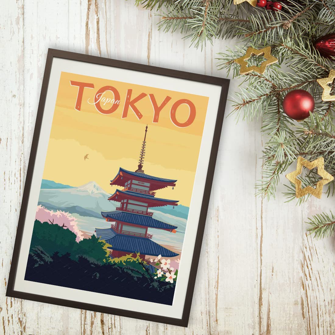 銅板　vintage Art Amazon.com: xtvin Japan Tokyo Vintage Travel Posters from