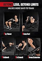 Vista 9 de Mikolo Leg Extension and Curl Machine, Adjustable Leg Curl Machine, Seated Leg Extension and Lying Curl Machine for Home Gym, Leg Workout Equipment