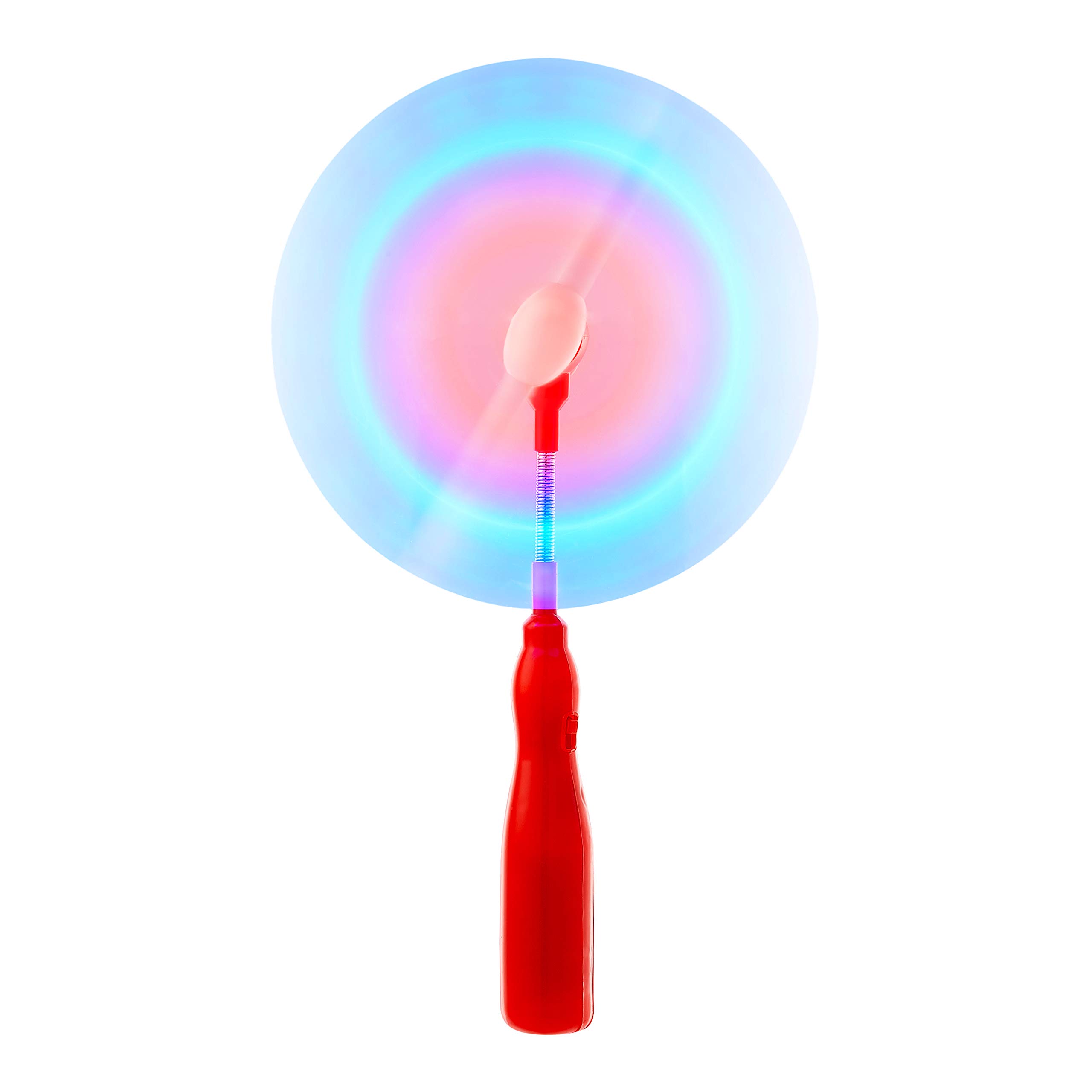 Pack of 4 Red LED Swivel Fan Wand LED Windmill Spinners Light Up Flashing Spinning Swivel Fan Light Childrens Windmill Spinning Light Toy Party Gifts Favours Kids Light Up Toys Flexible Neck — image 1