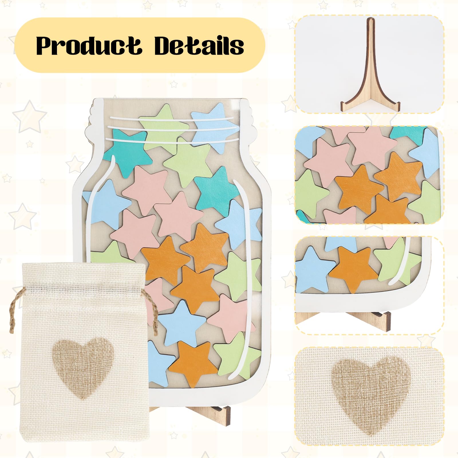 Realjoy Reward Jar with 25 Stars, Star Reward Jars for Children's Good Behavior - Image 3